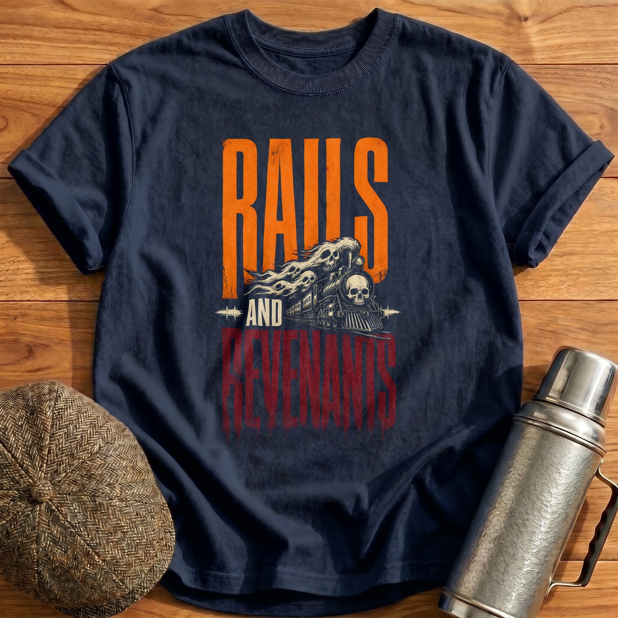 Rails And Revenants T-Shirt - Navy