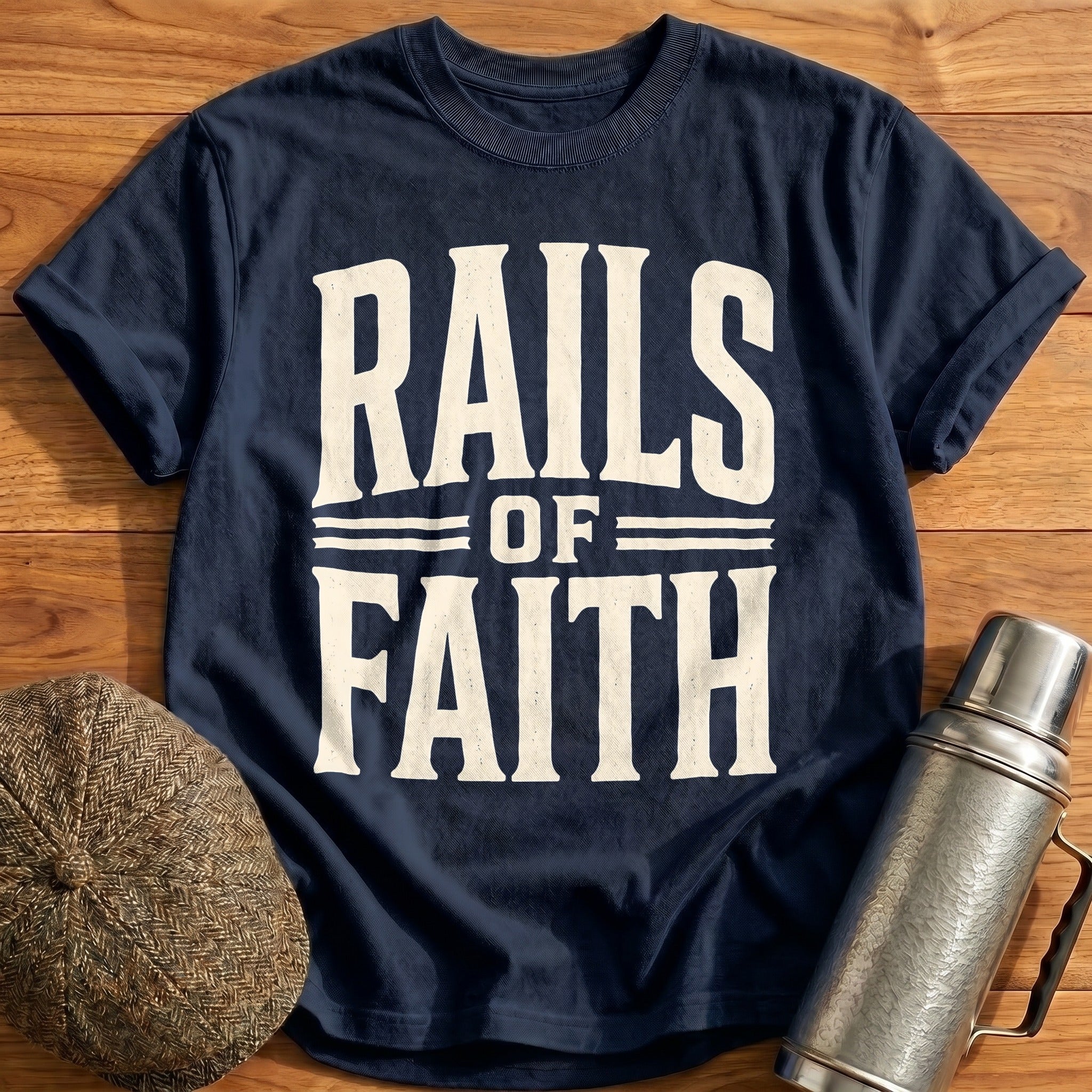 Rails Of Faith Train Enthusiast - Navy