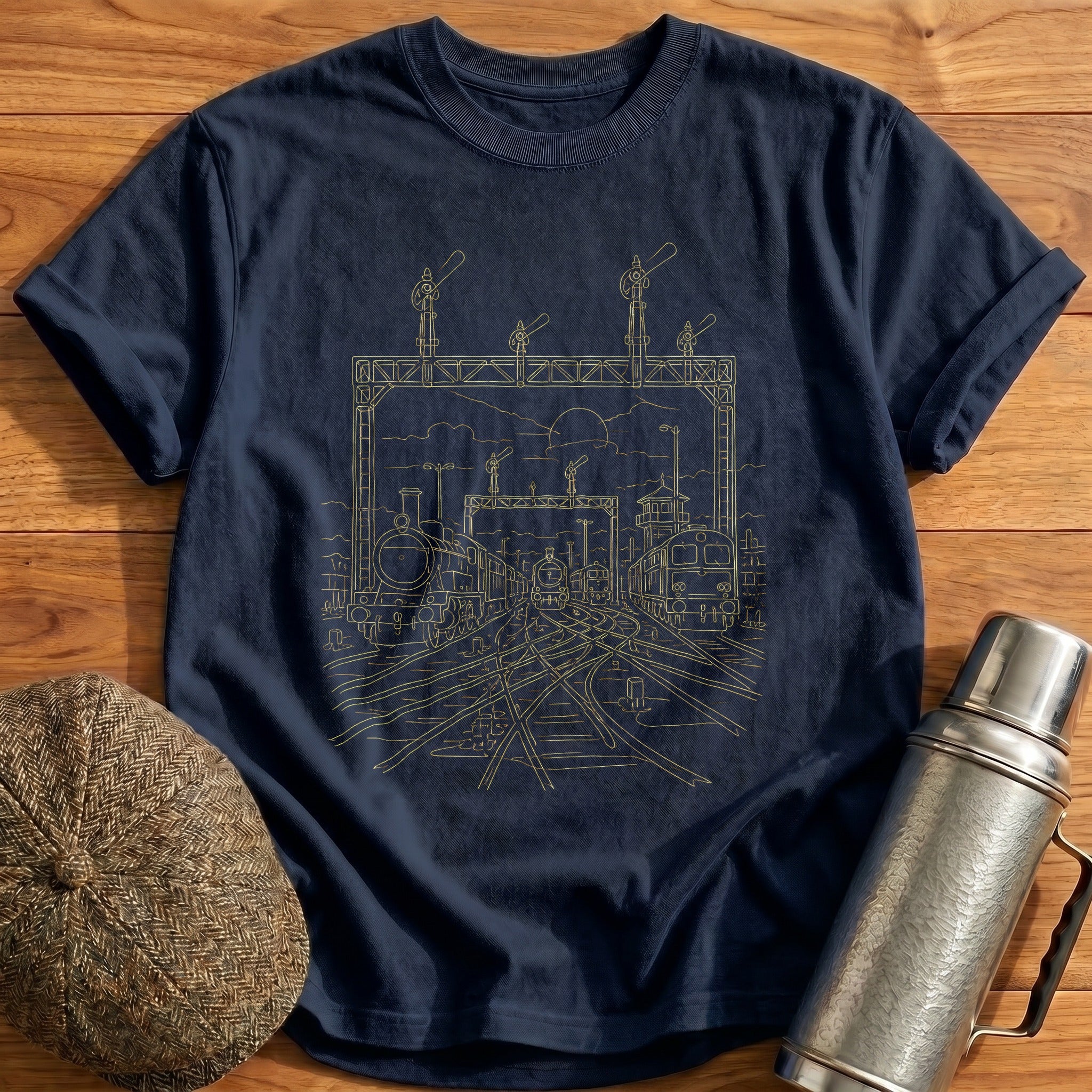 Railyard Signals 46 T-Shirt - Navy