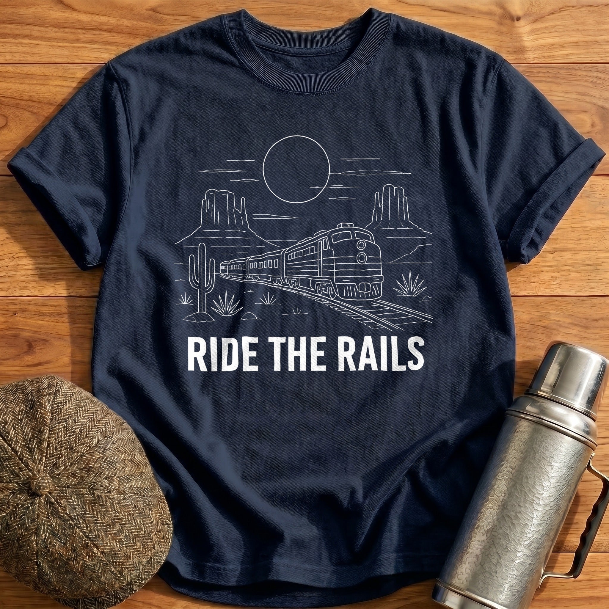 Ride The Rails 64 T-Shirt - Navy
