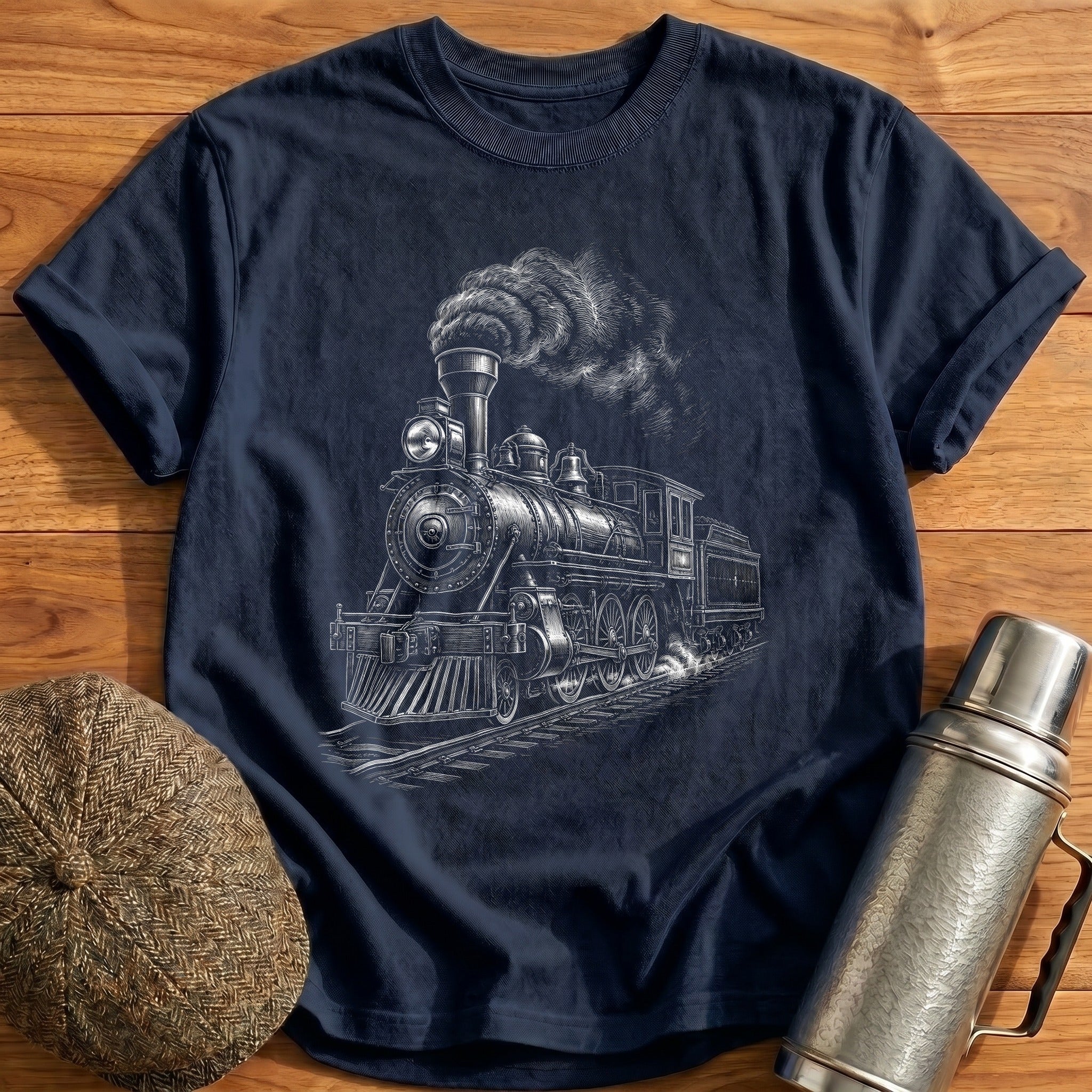 Scratchboard Loco 16 T-Shirt - Navy