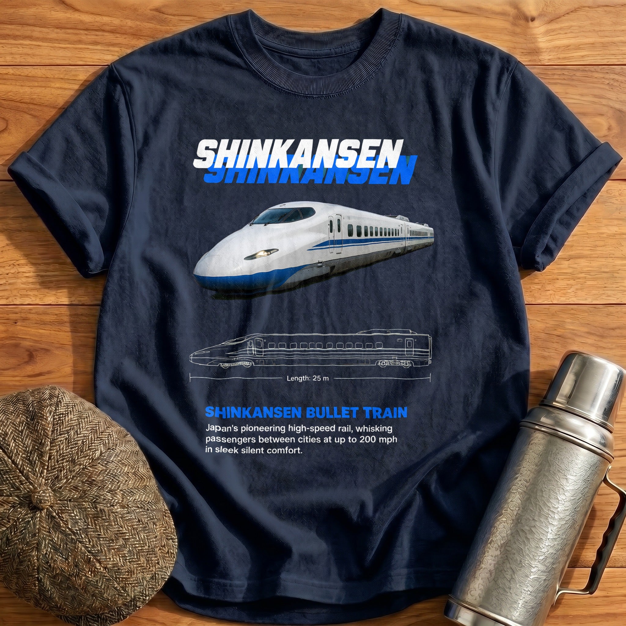 Shinkansen 47 T-Shirt - Navy