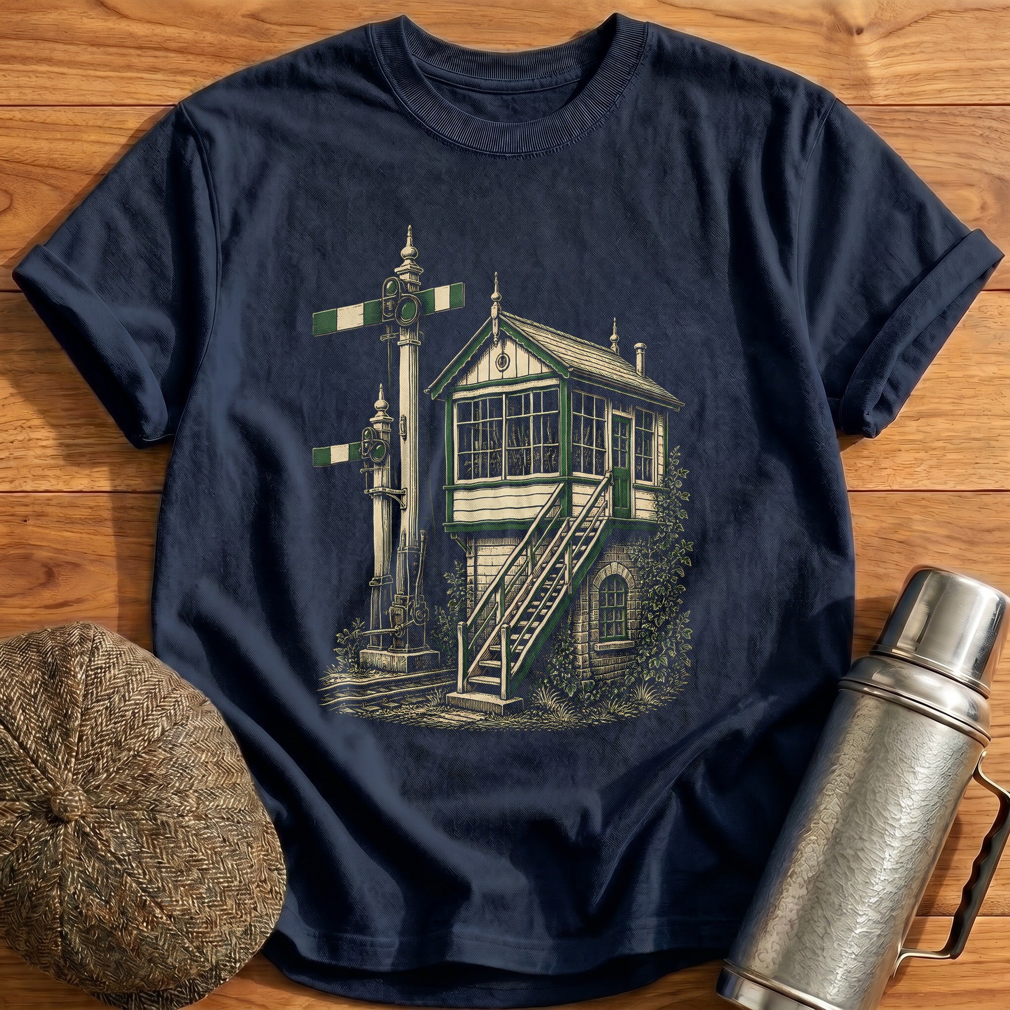 Signal Box Watch T-Shirt - Navy