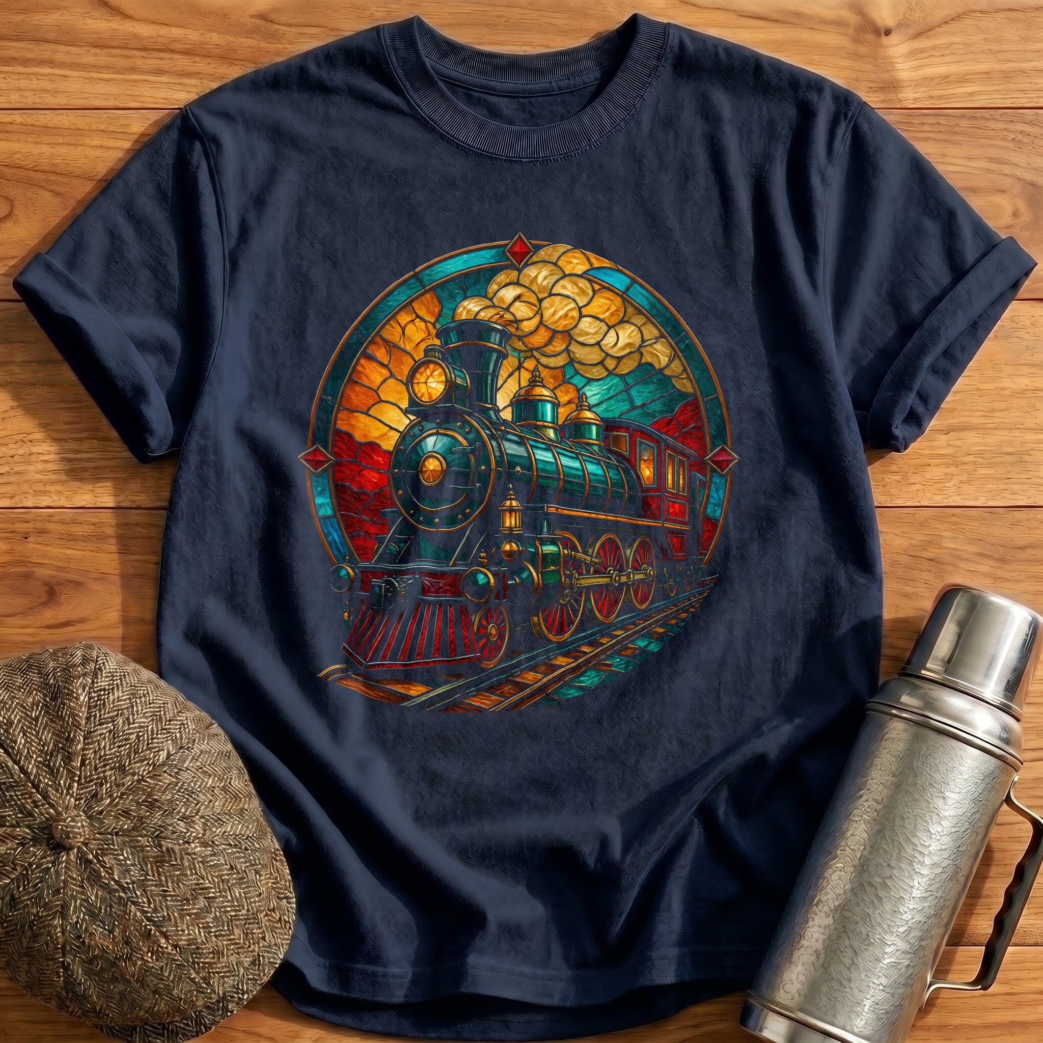 Stained Glass Loco 36 T-Shirt - Navy
