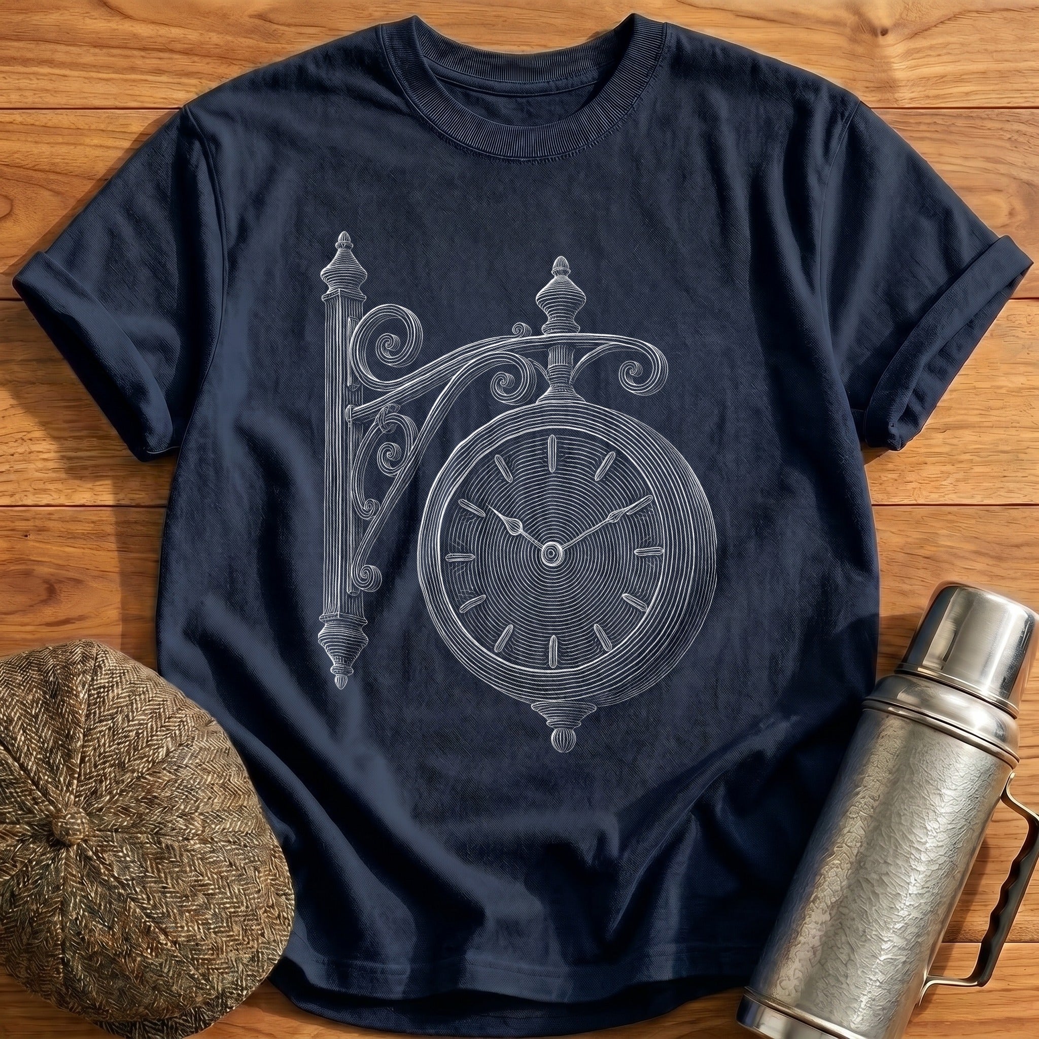 Station Clock 71 T-Shirt - Navy