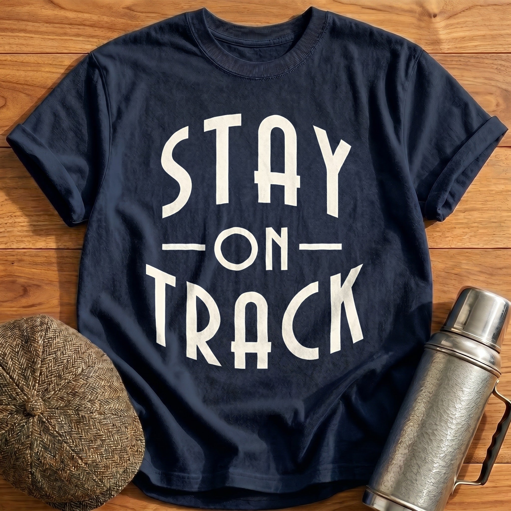 Stay On Track 66 T-Shirt - Navy