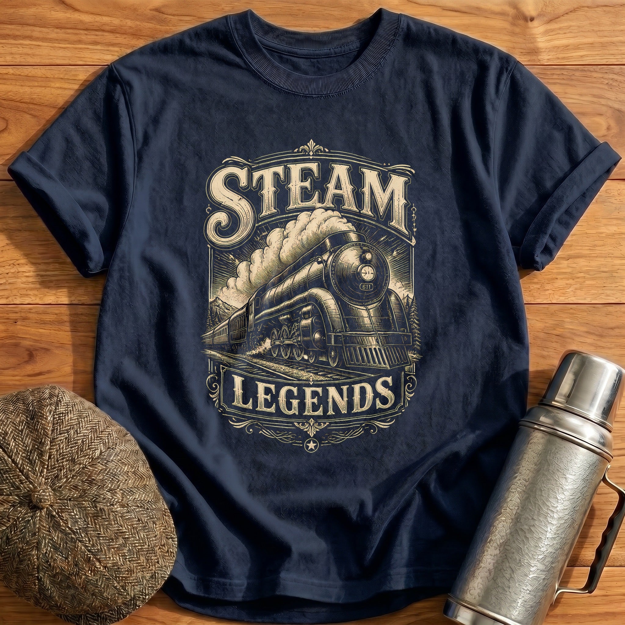 Steam Legends T-Shirt - Navy