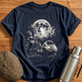 Steam Train Bullet Train Moon Night Travel - Navy