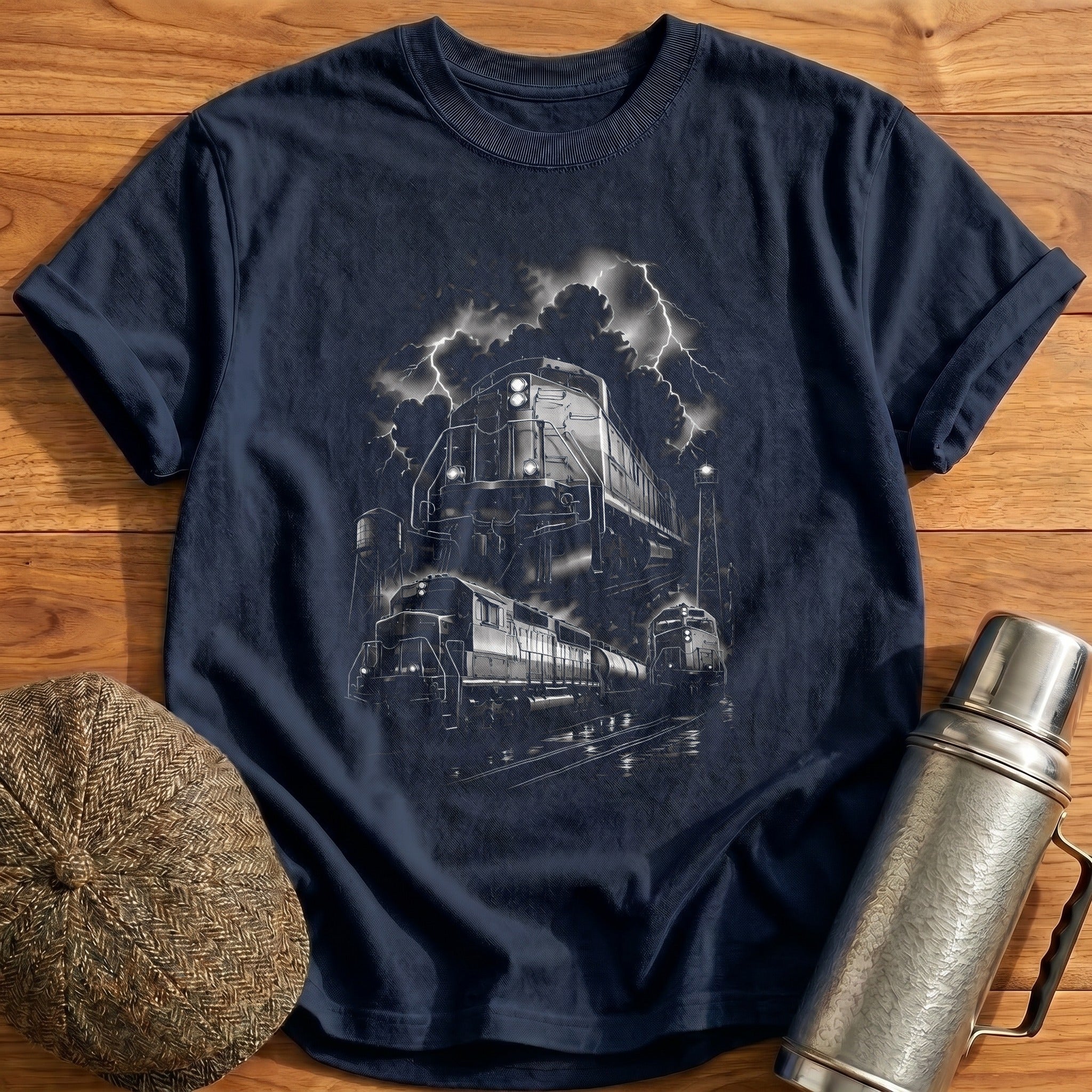 Steam Train Locomotive Railroad Enthusiast - Navy