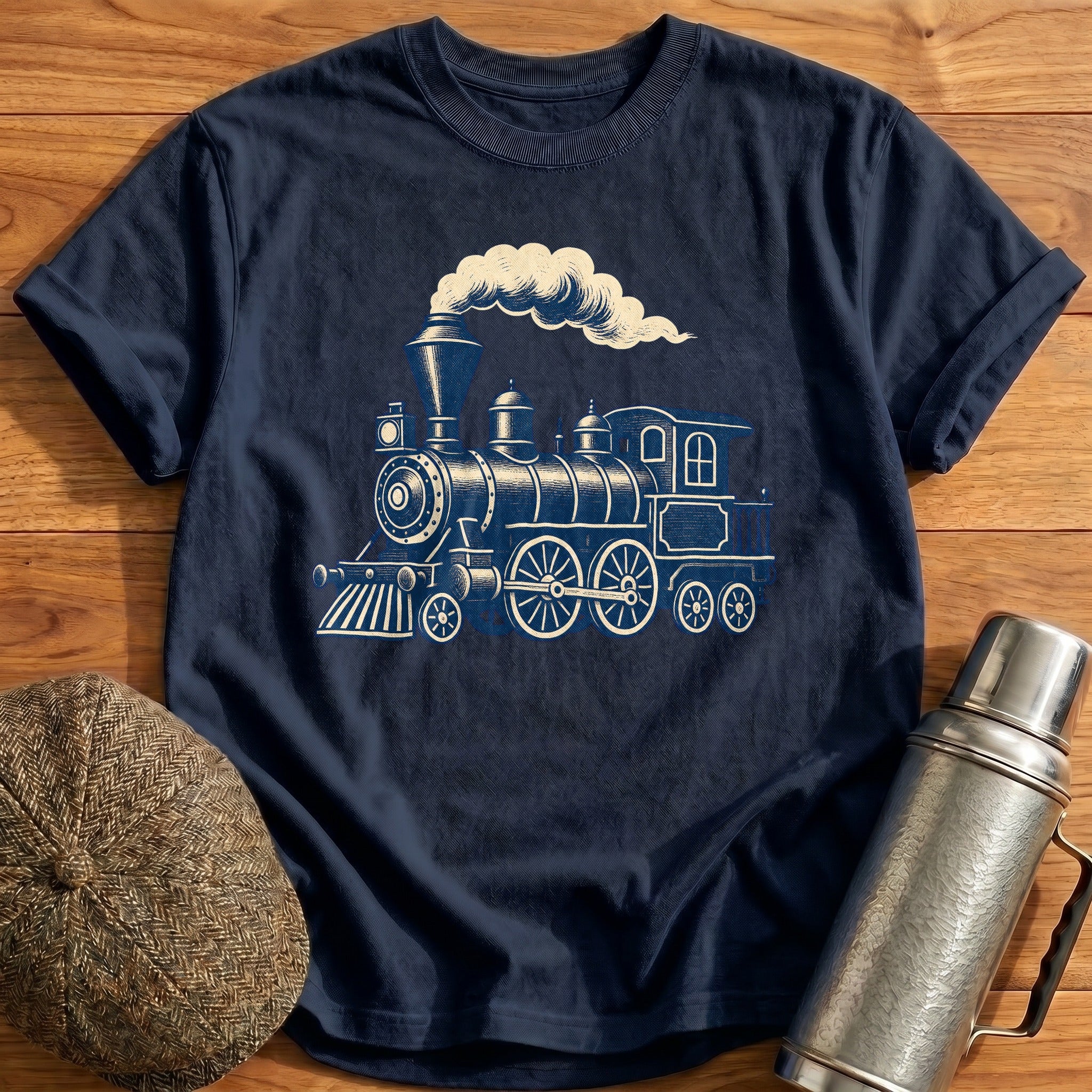 Steam & Chimney T-Shirt - Navy