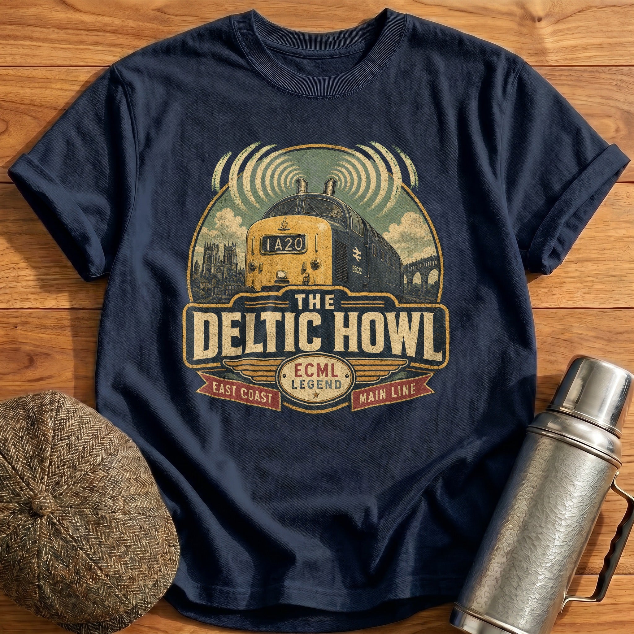 The Deltic Howl T-Shirt - Navy