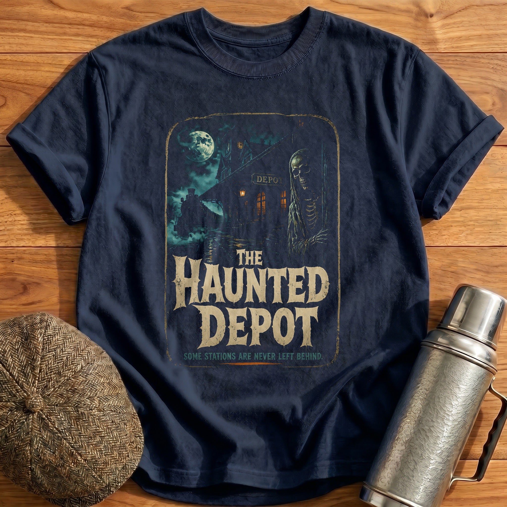 The Haunted Depot T-Shirt - Navy