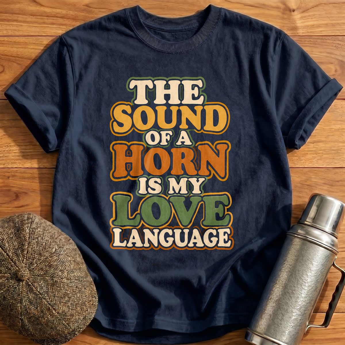 The Sound Of A Horn Is My Love Language 74 T-Shirt - Navy