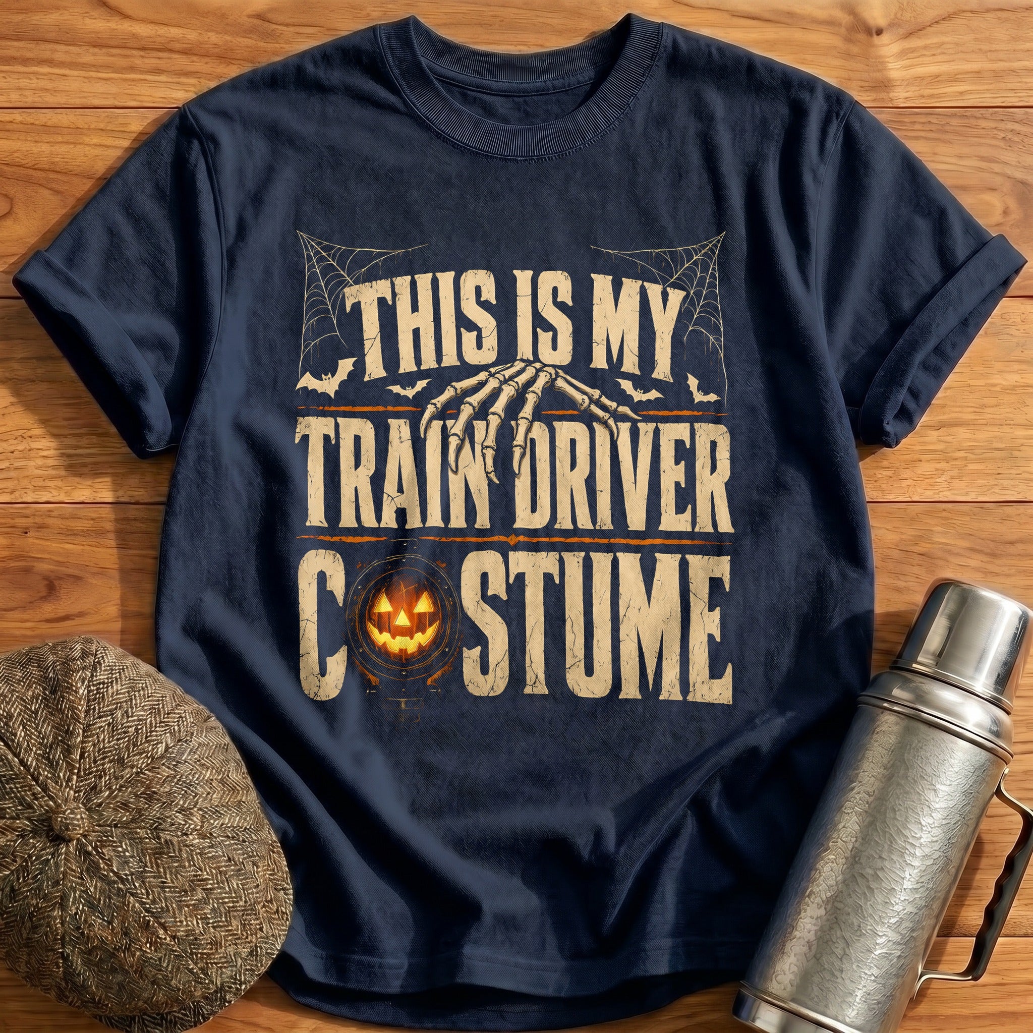 This Is My Train Driver Costume T-Shirt - Navy