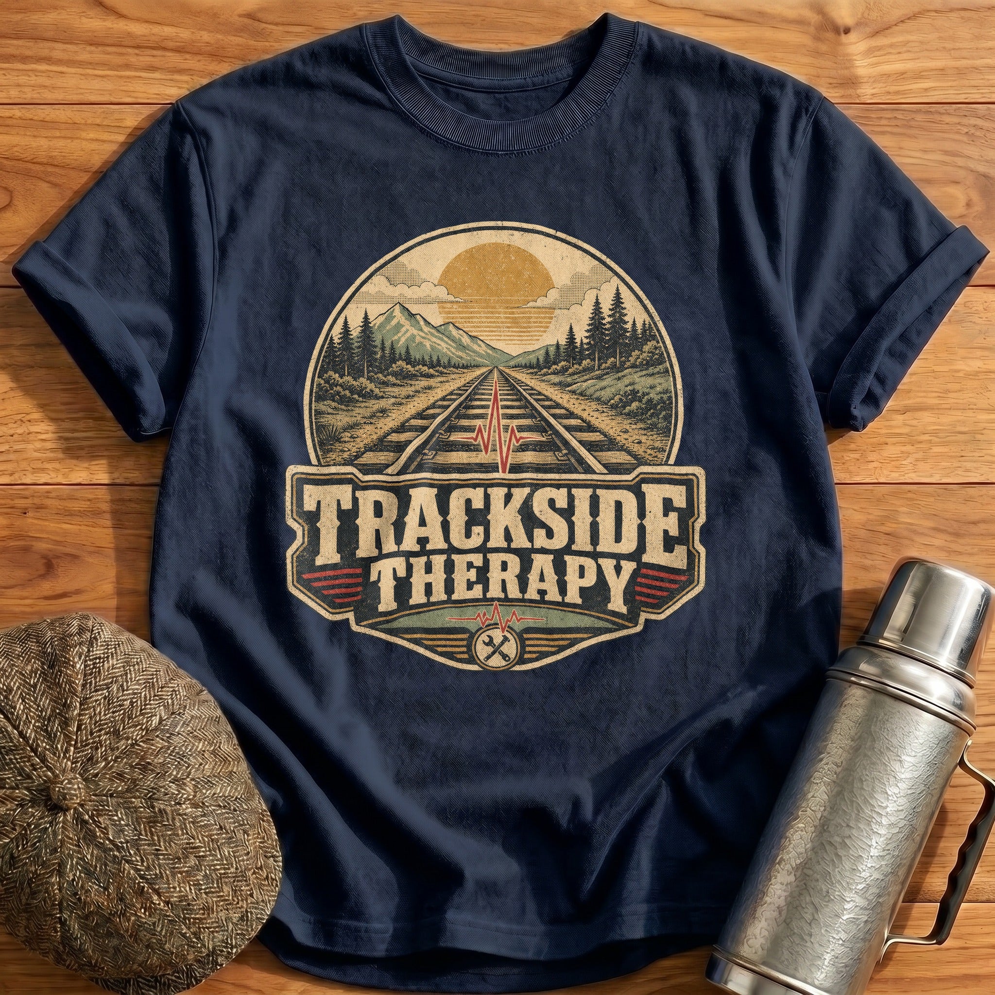 Trackside Therapy T-Shirt - Navy