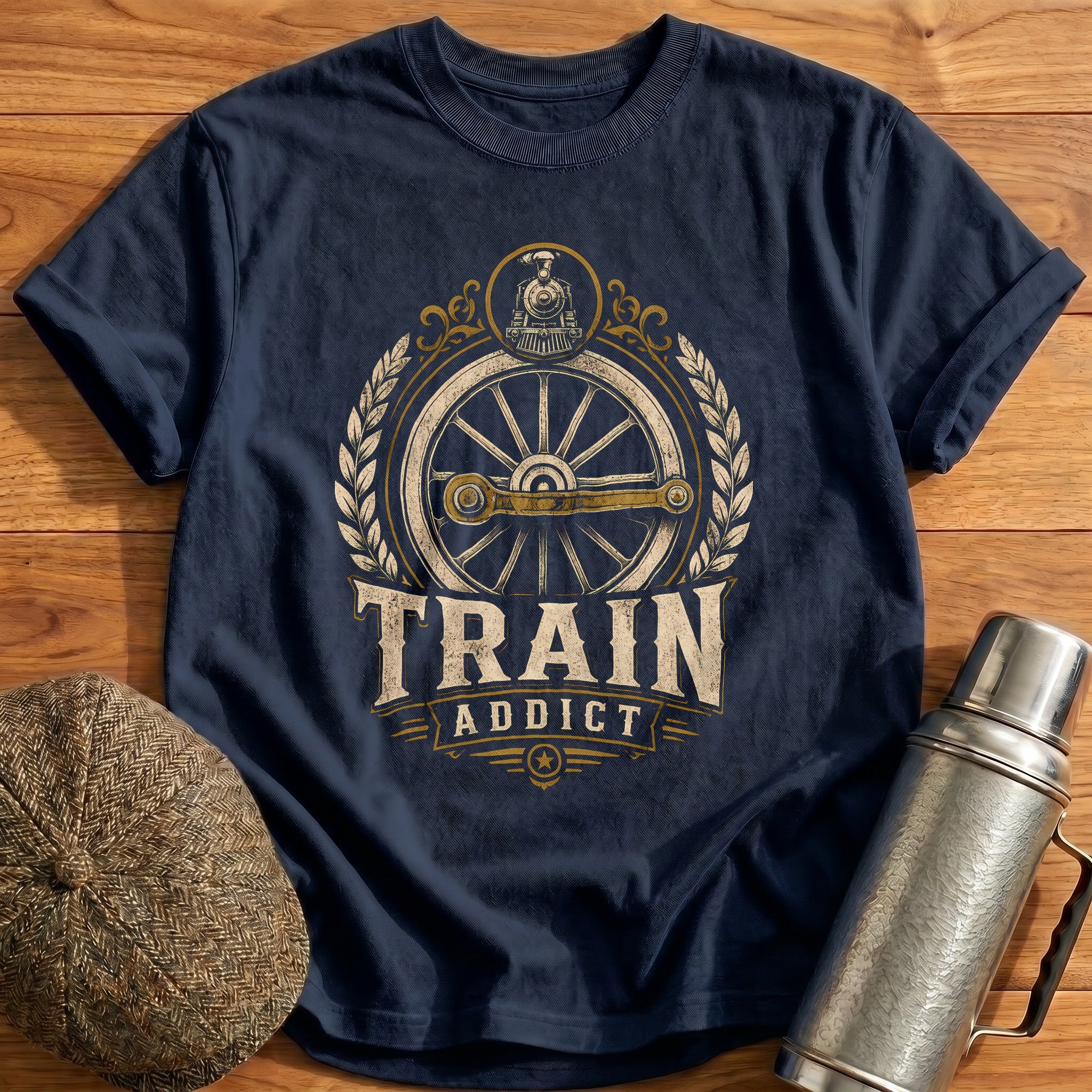 Train Addict T-Shirt - Navy