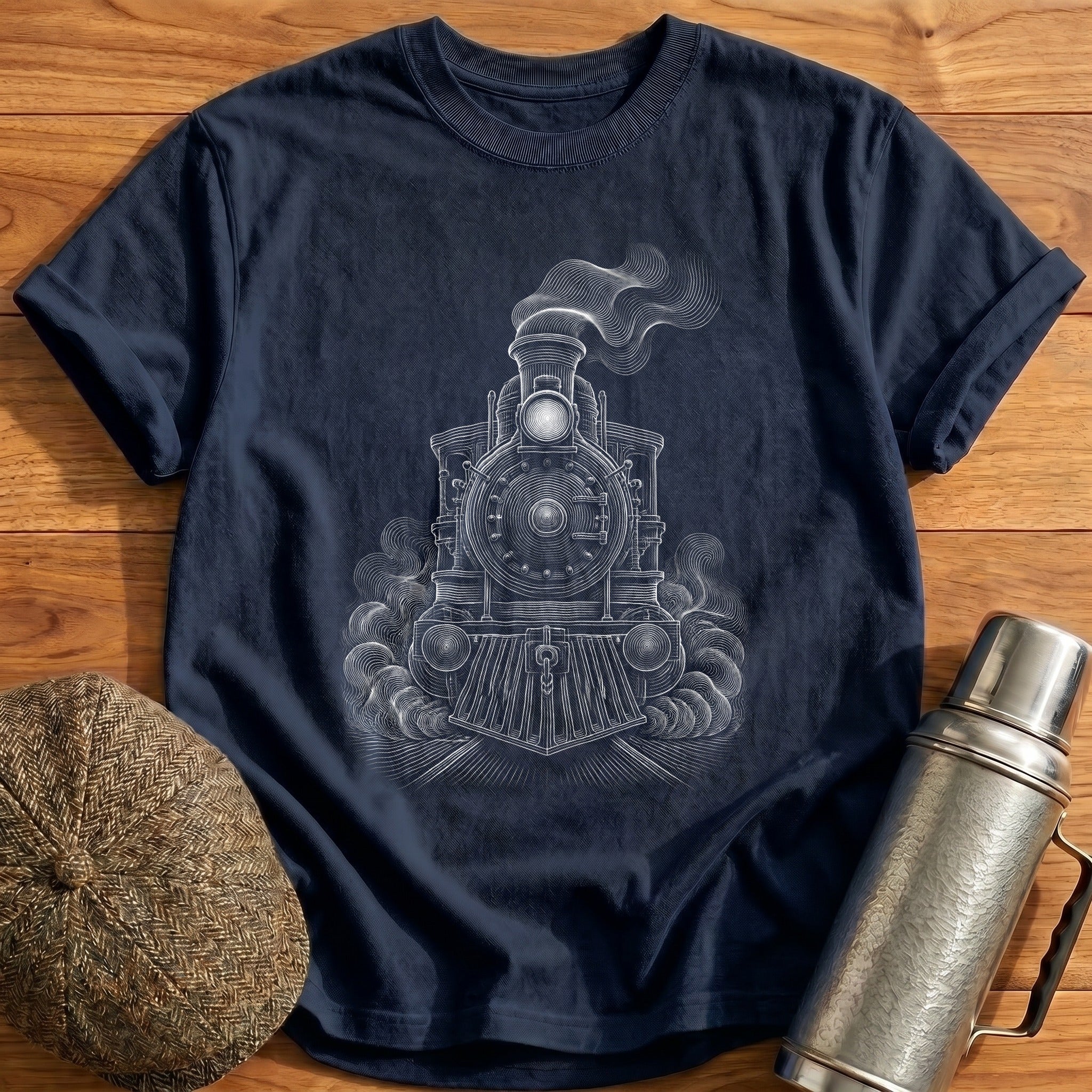 Train Front 24 T-Shirt - Navy