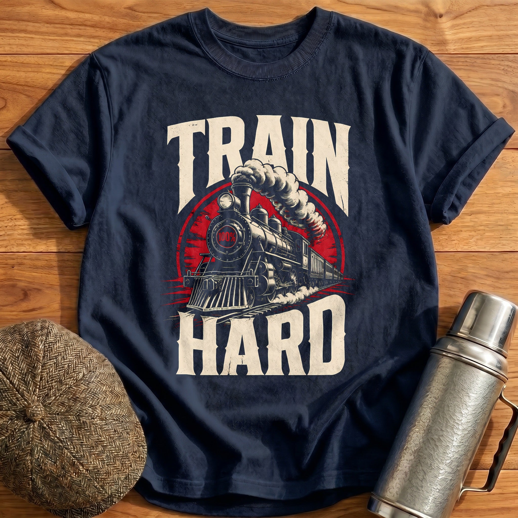 Train Hard 21 T-Shirt - Navy