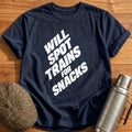 Will Spot Trains For Snacks 18 T-Shirt - Navy
