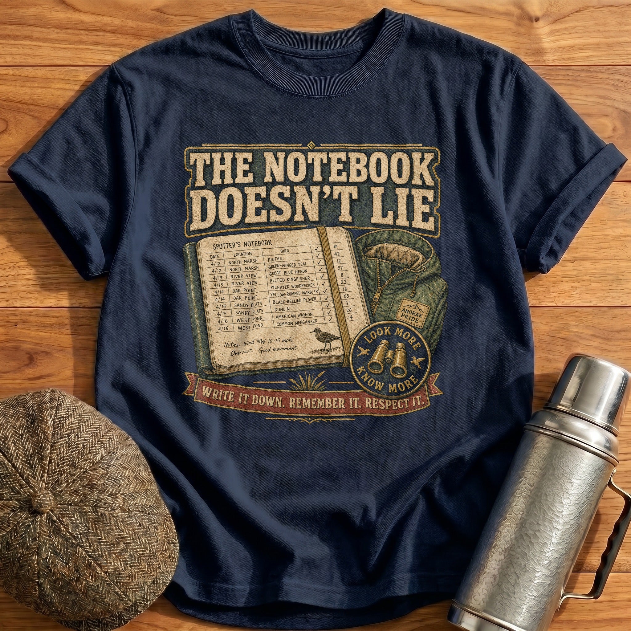 Write It Down, Remember It T-Shirt - Navy