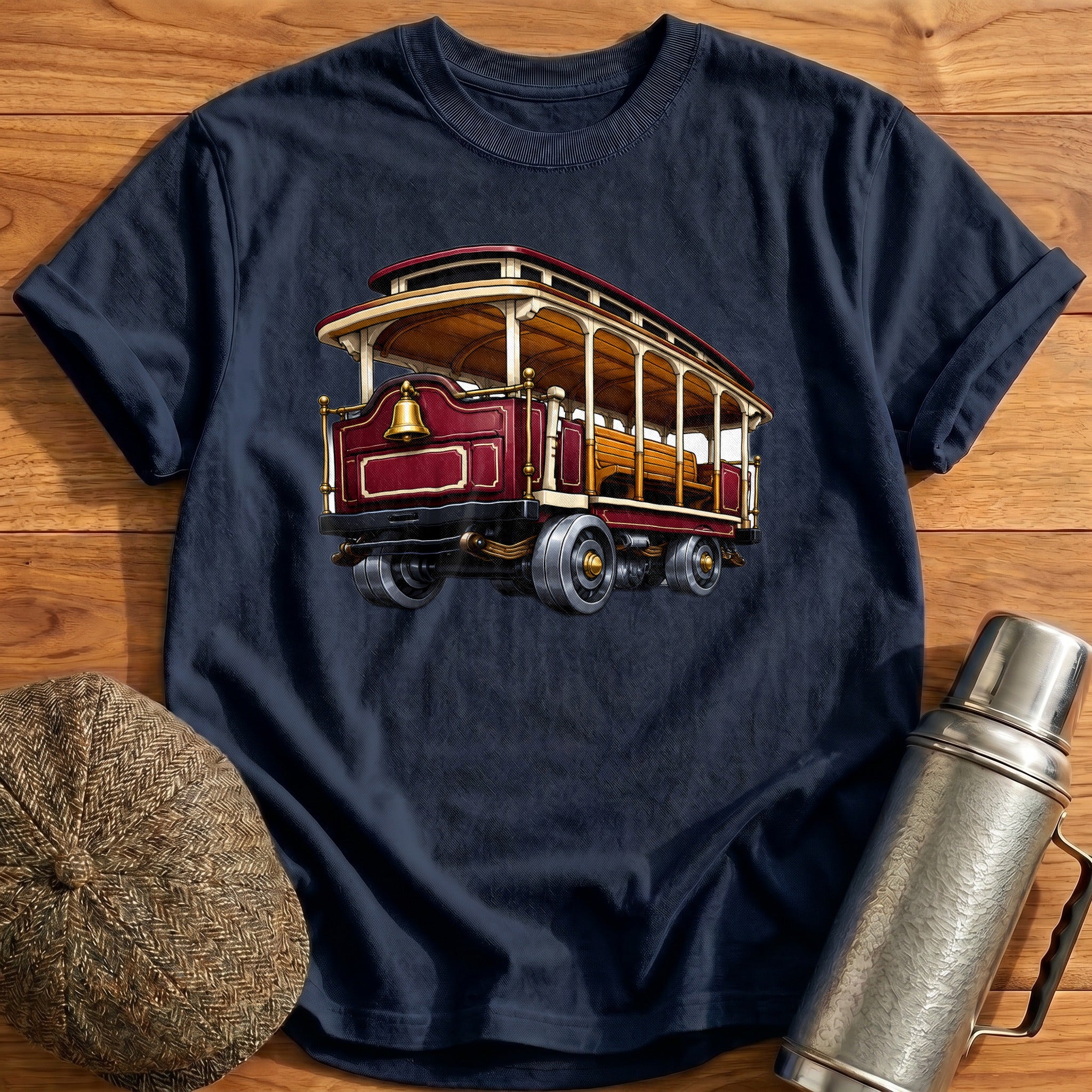 Cablecar Rear34 T-Shirt - Navy