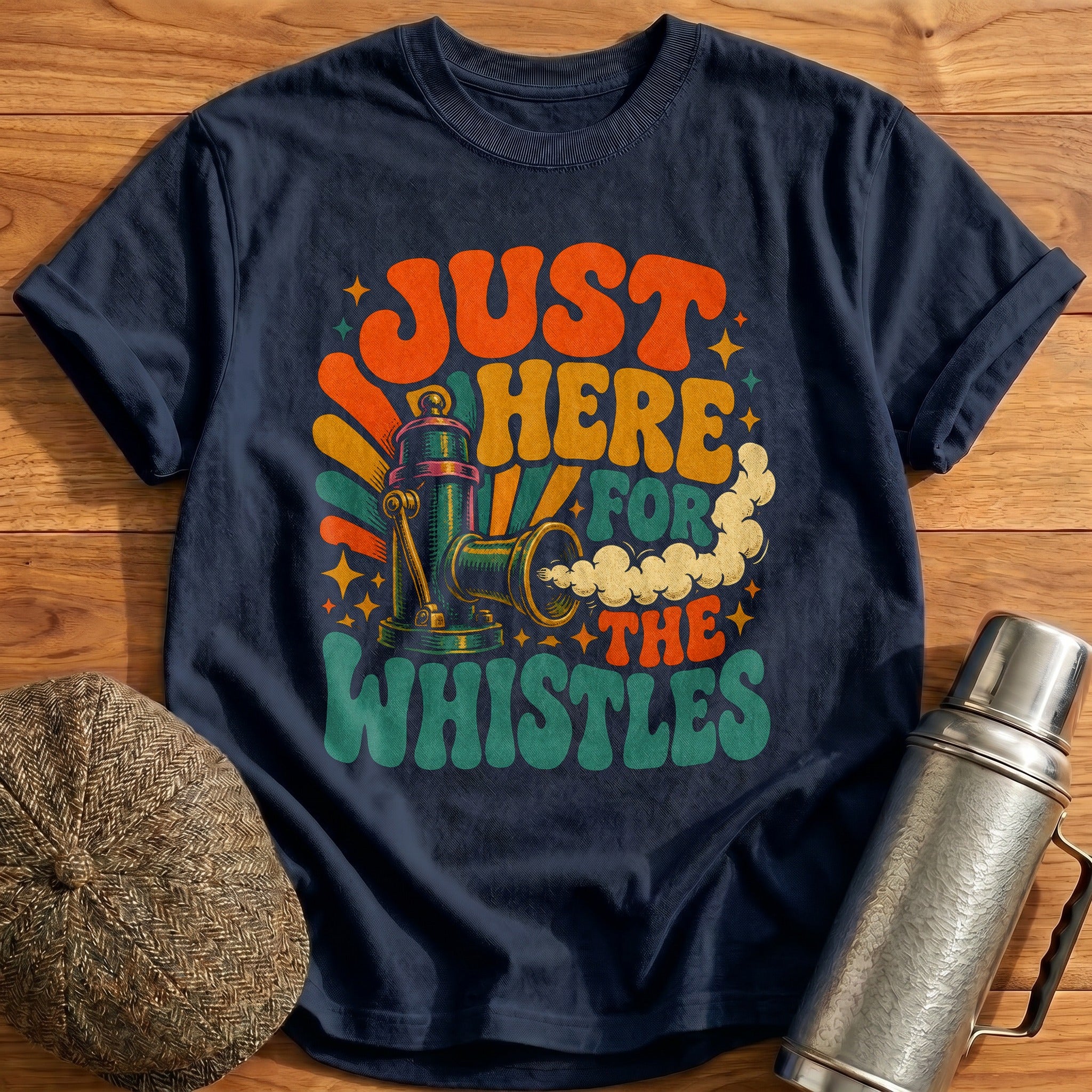 Just Here for the Whistles T-Shirt - Navy