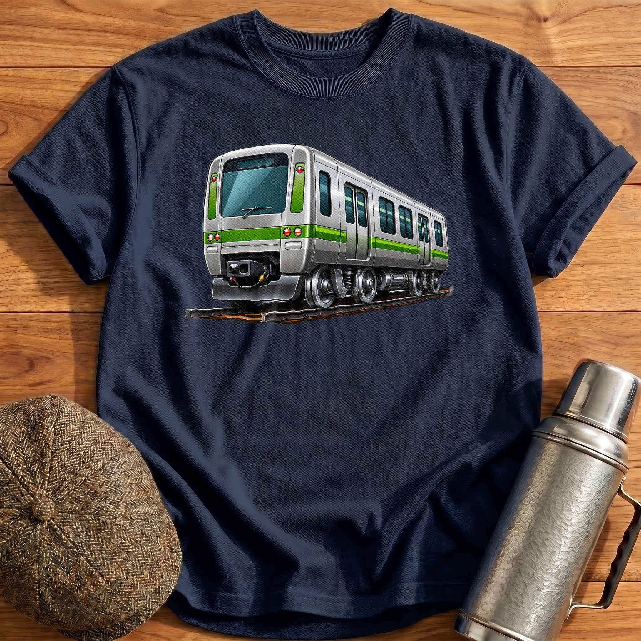 Metrotrain Rear34 T-Shirt - Navy