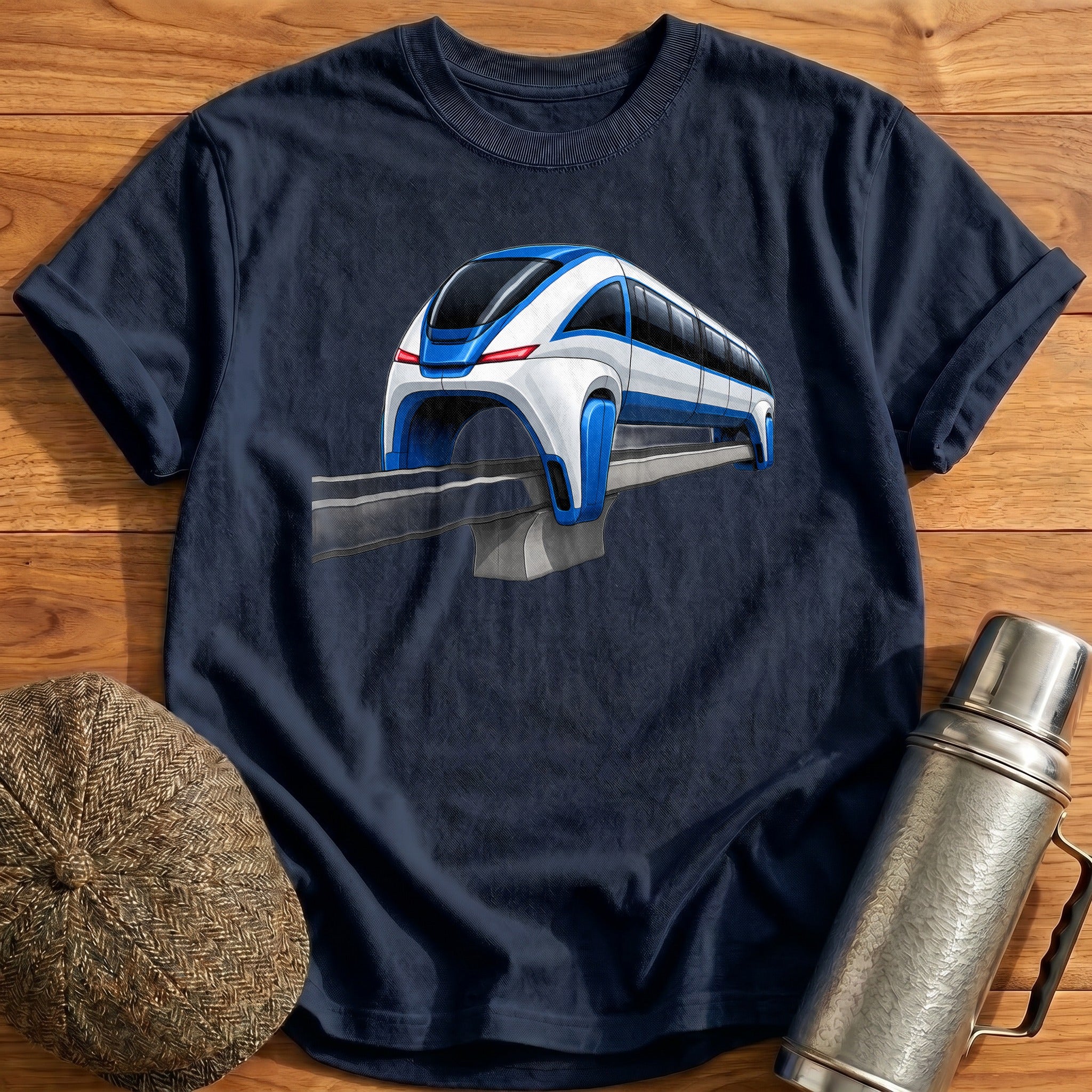 Monorail Rear34 T-Shirt - Navy