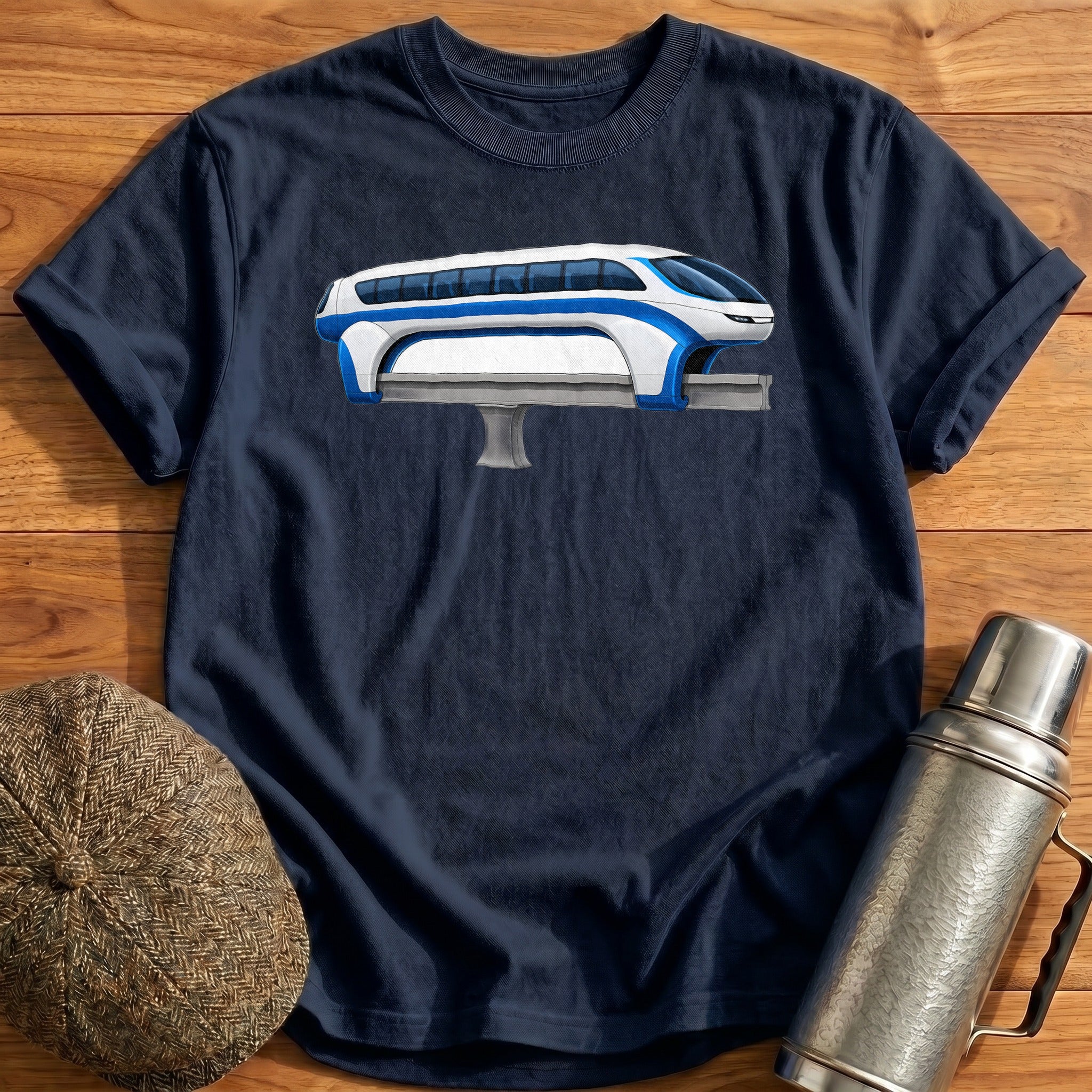Monorail Side T-Shirt - Navy