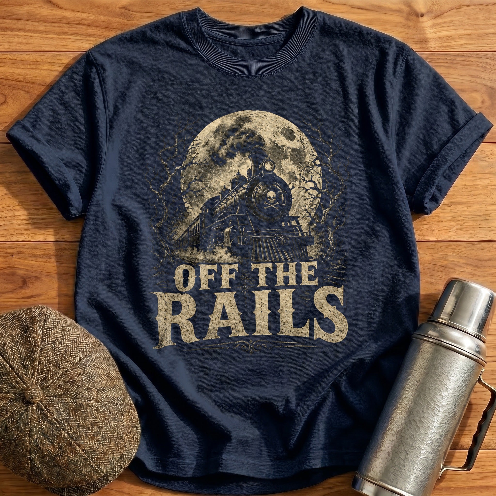 Off the Rails T-Shirt - Navy