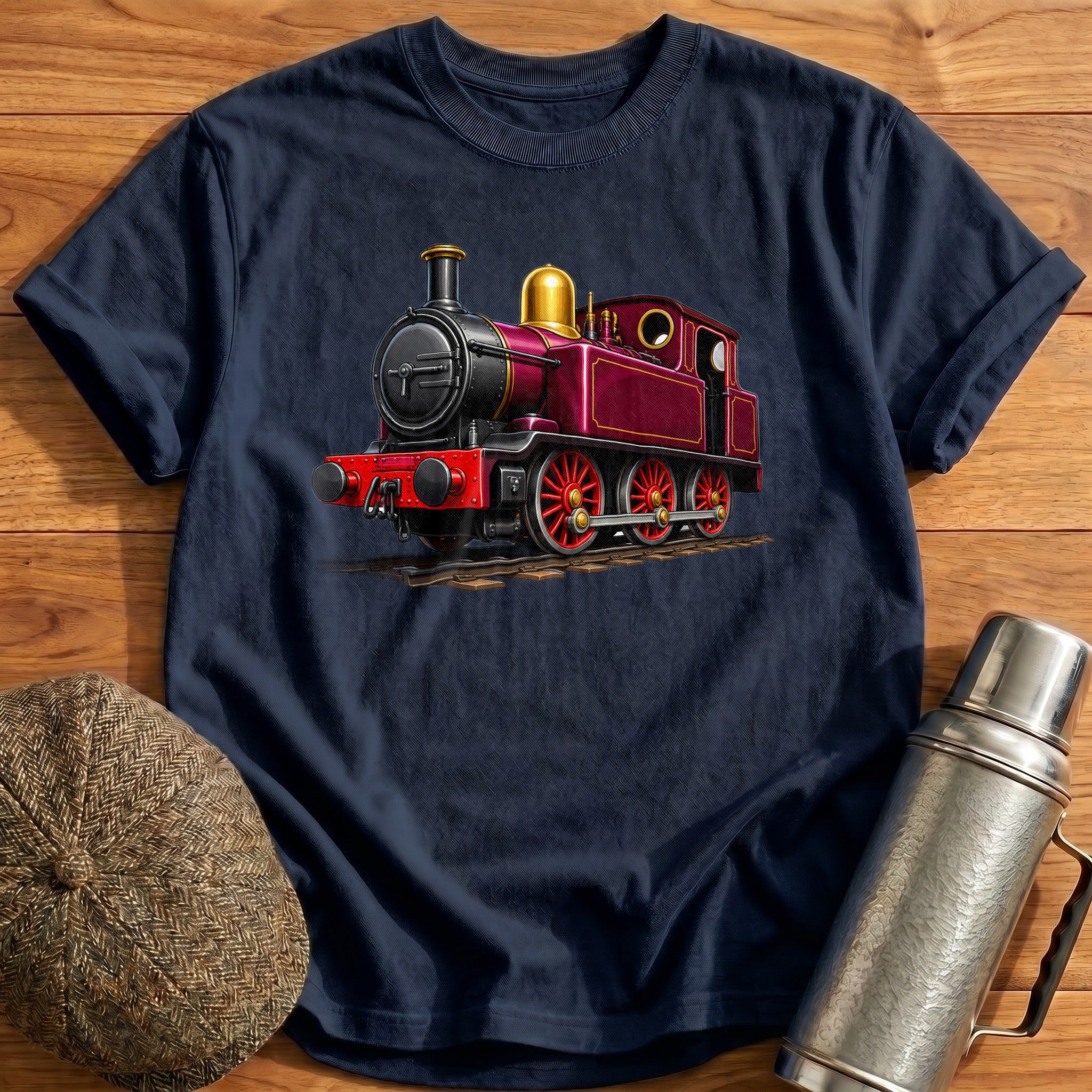Tankengine Front34 T-Shirt - Navy