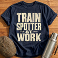 Train Spotter at Work II T-Shirt - Navy