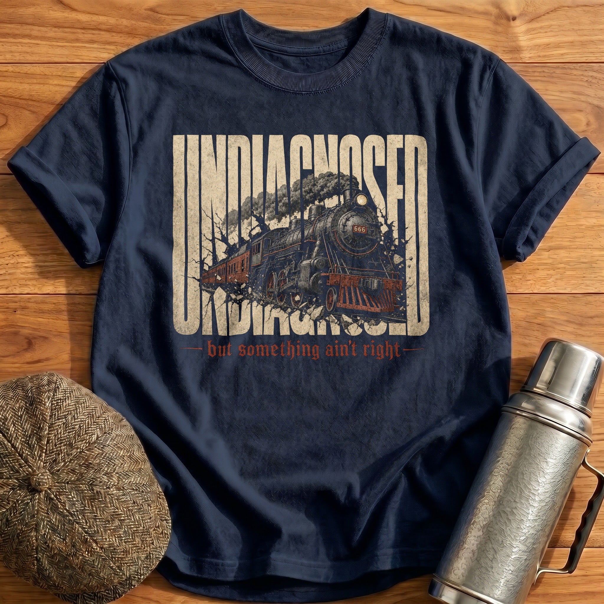 Undiagnosed Big Locomotive T-Shirt - Navy