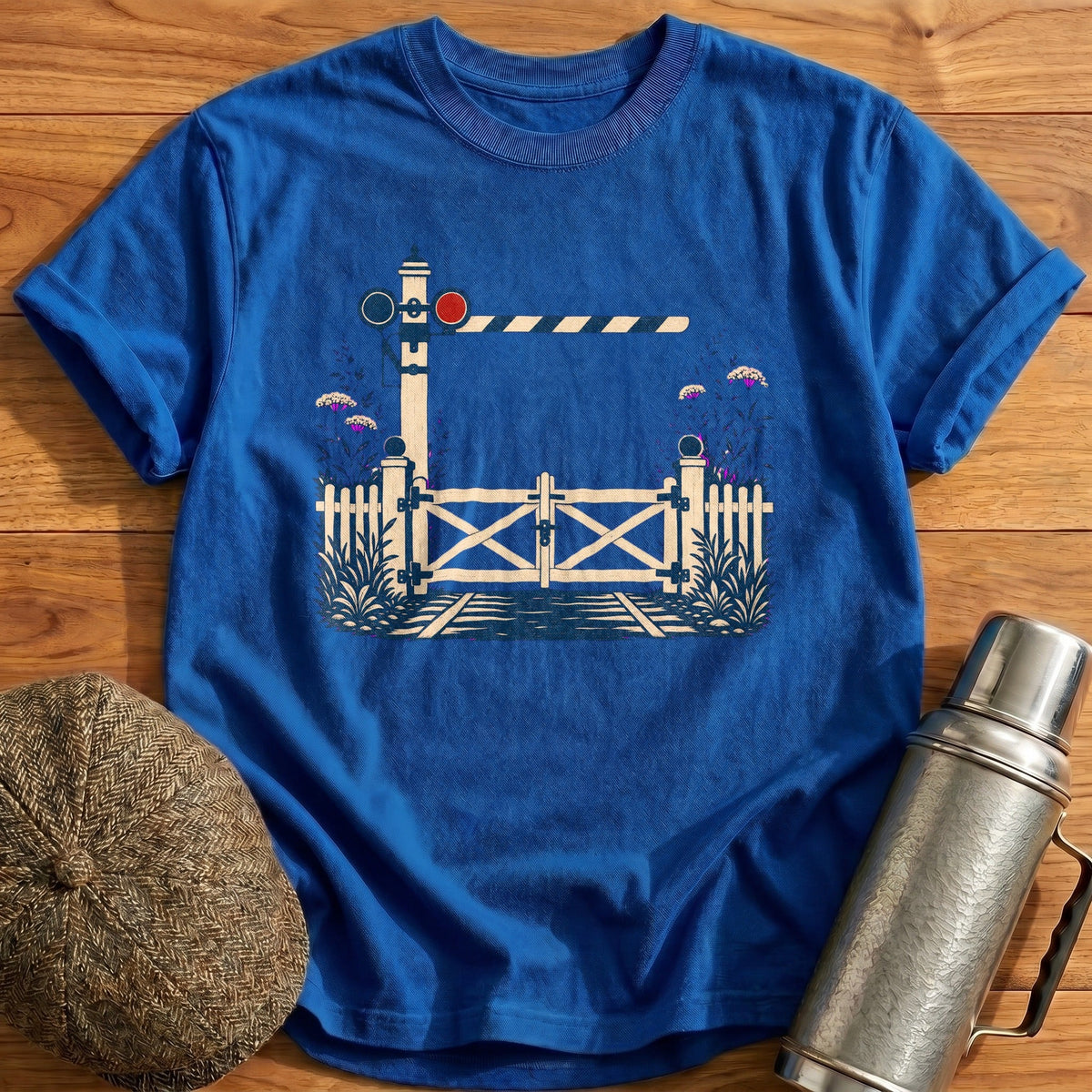 Level-Crossing Gate Kids T-Shirt - Royal