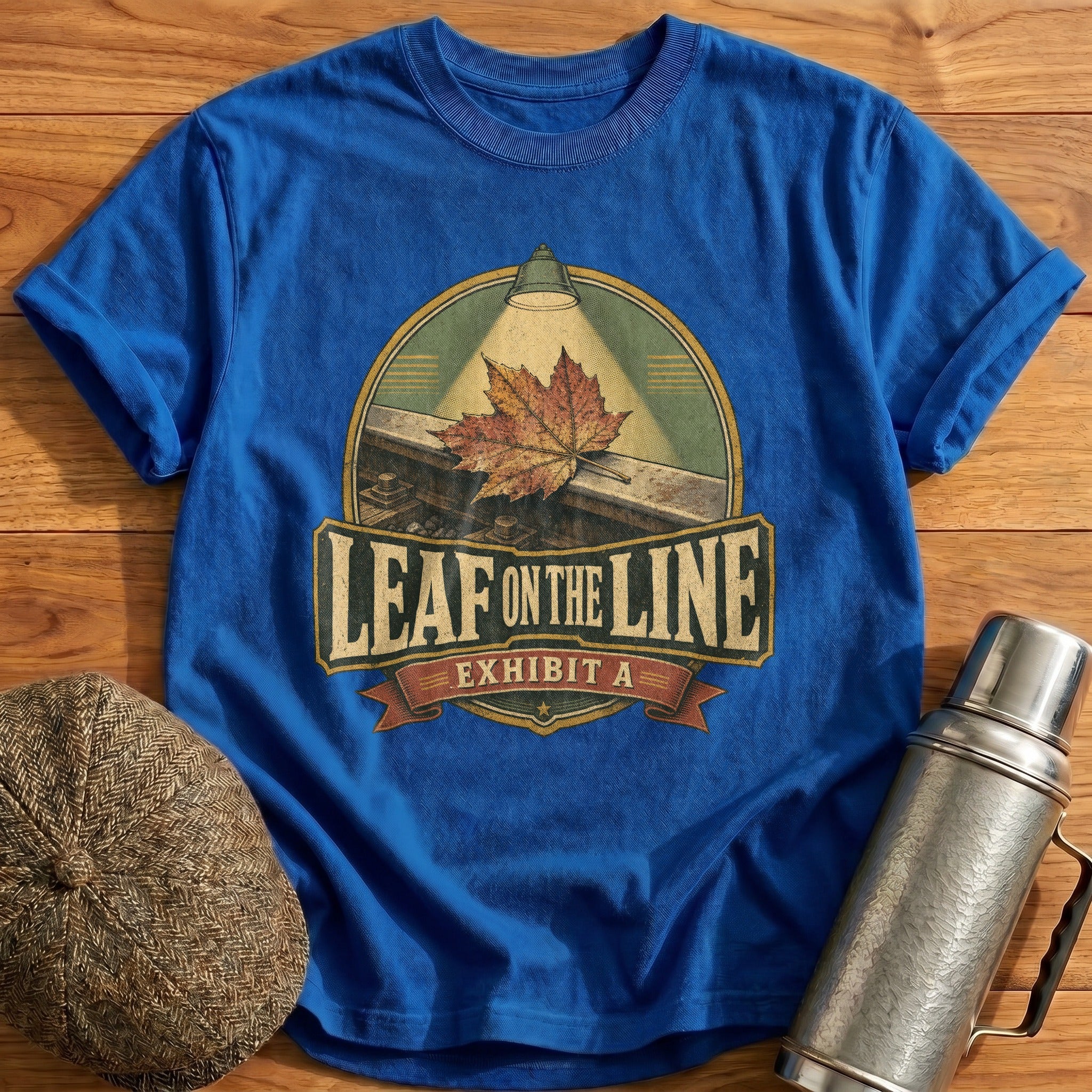 Leaf on the Line T-Shirt - Royal