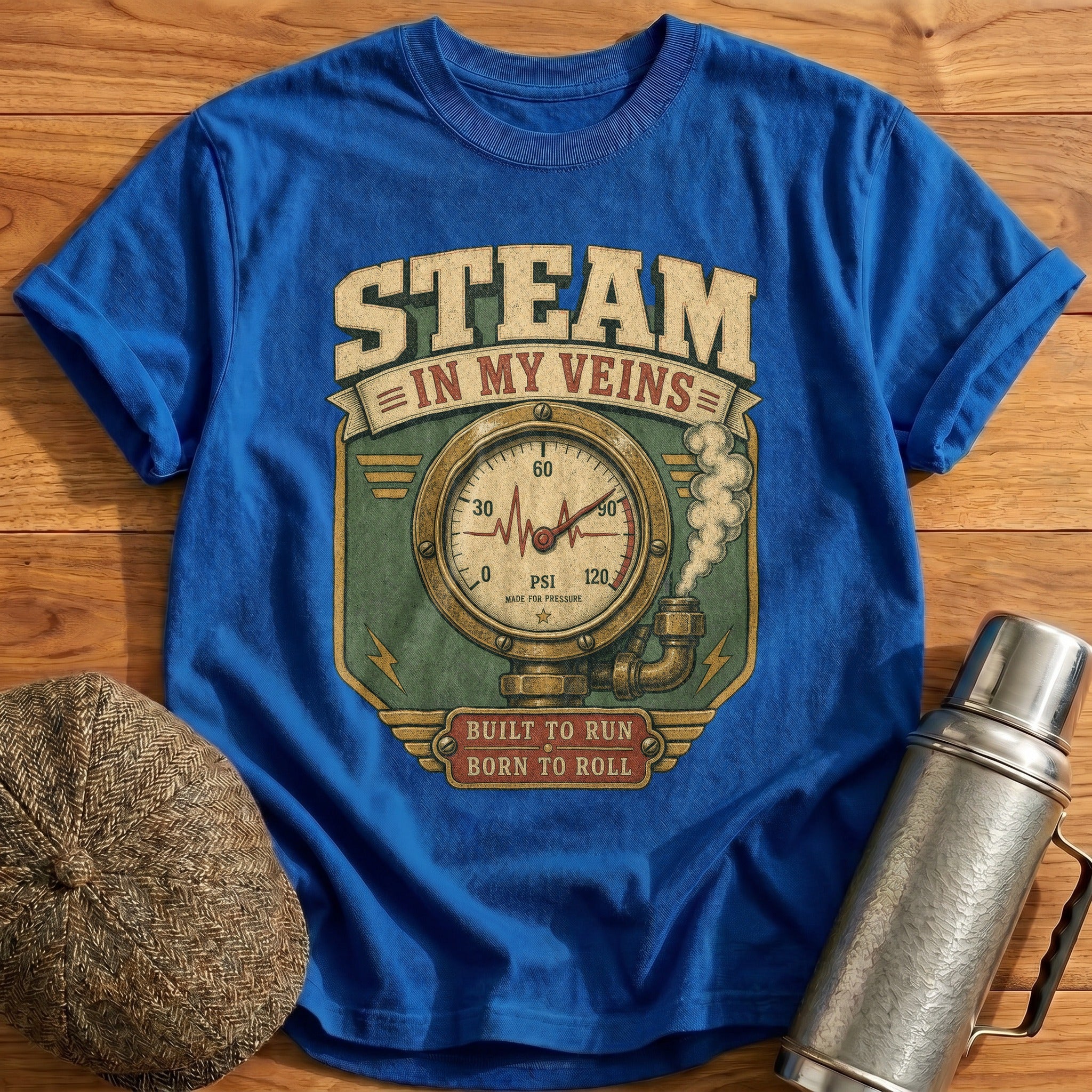 Steam in my Veins II T-Shirt - Royal