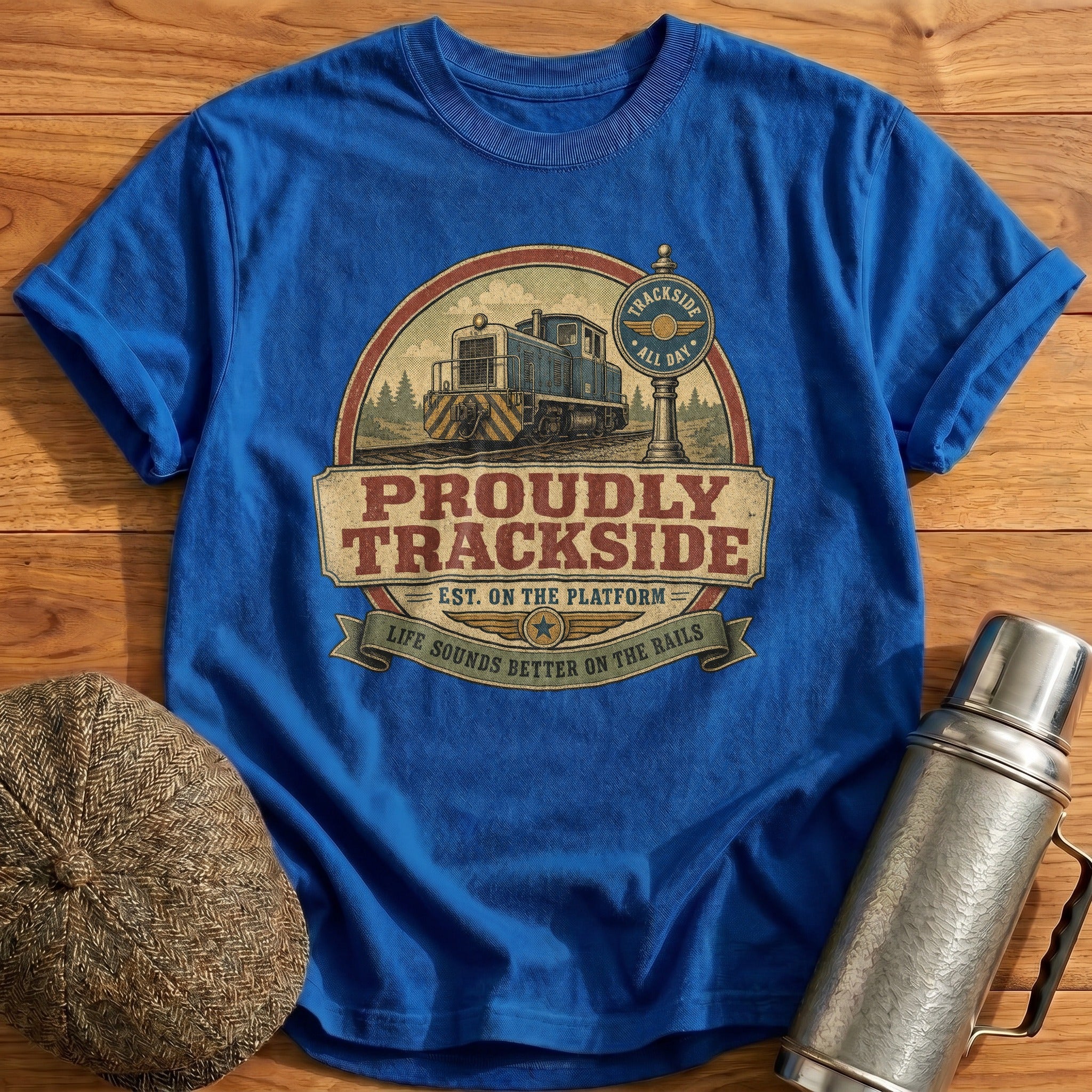 Proudly Trackside T-Shirt - Royal
