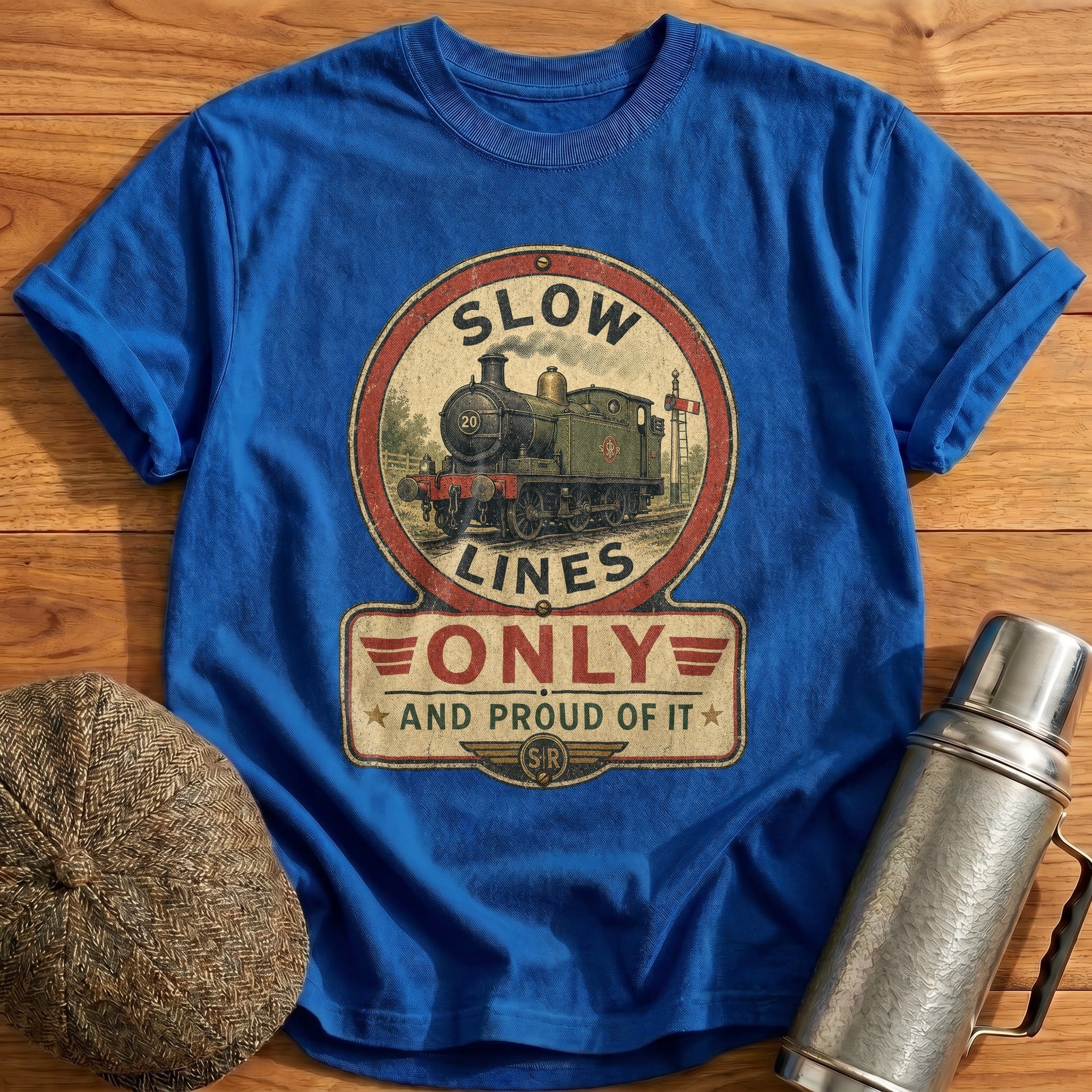 Slow Lines Only T-Shirt - Royal