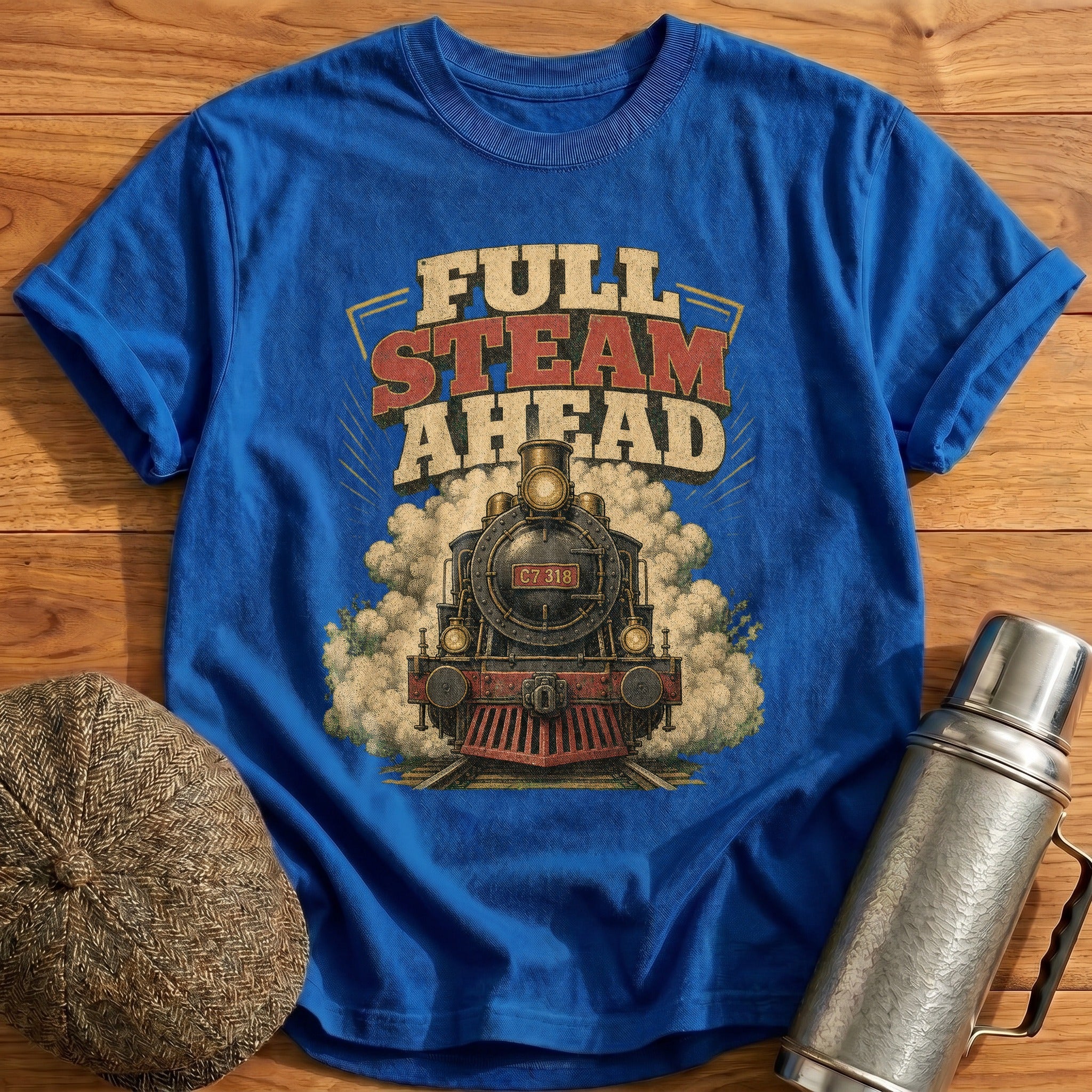 Full Steam Ahead II T-Shirt - Royal