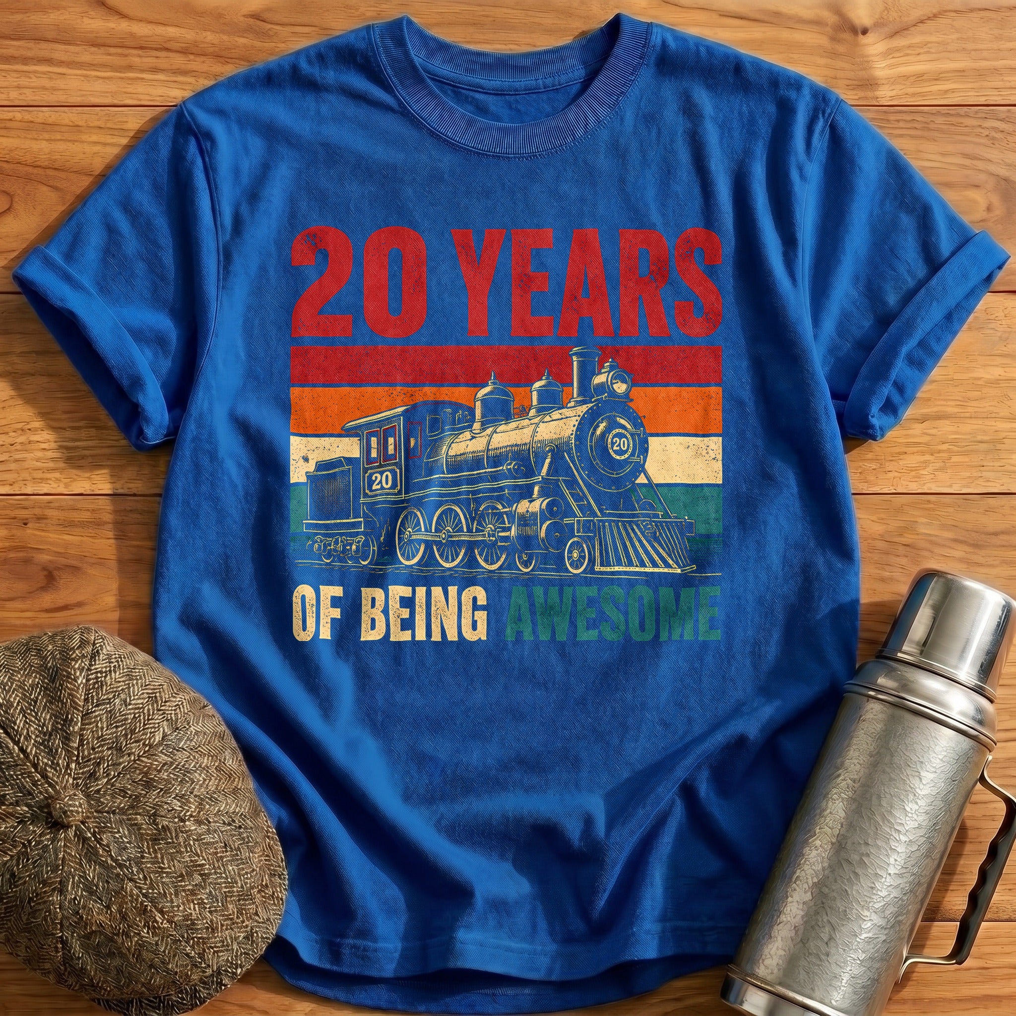 20 Being Awesome T-Shirt - Royal