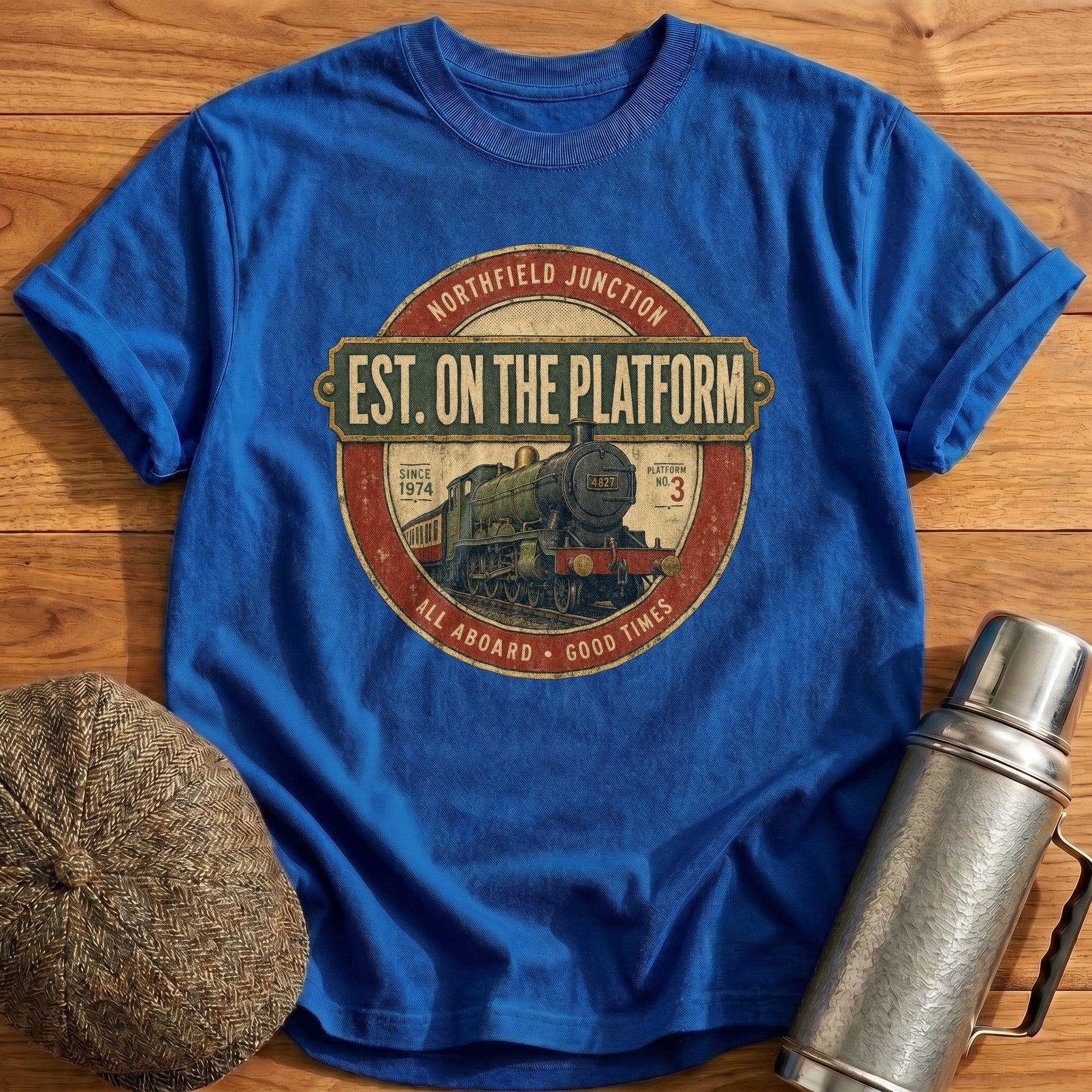 Est. on the Platform T-Shirt - Royal