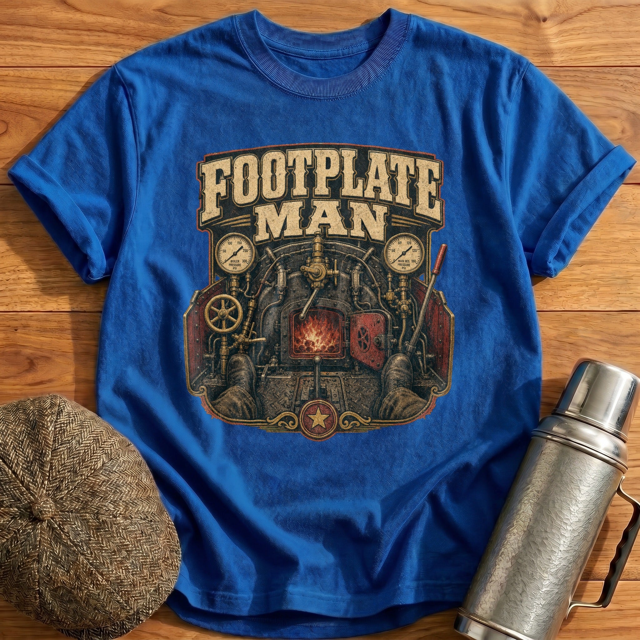 Footplate Man T-Shirt - Royal