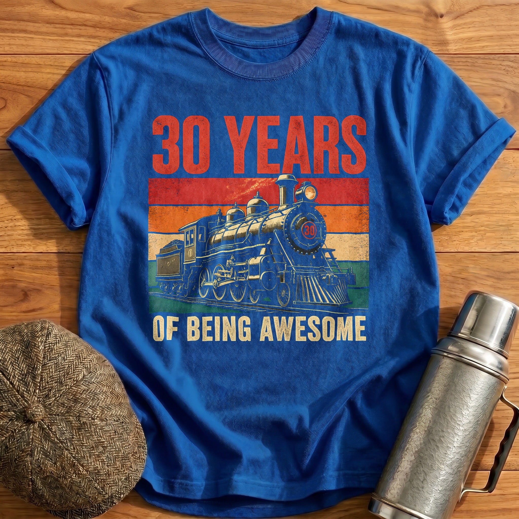 30 Being Awesome T-Shirt - Royal