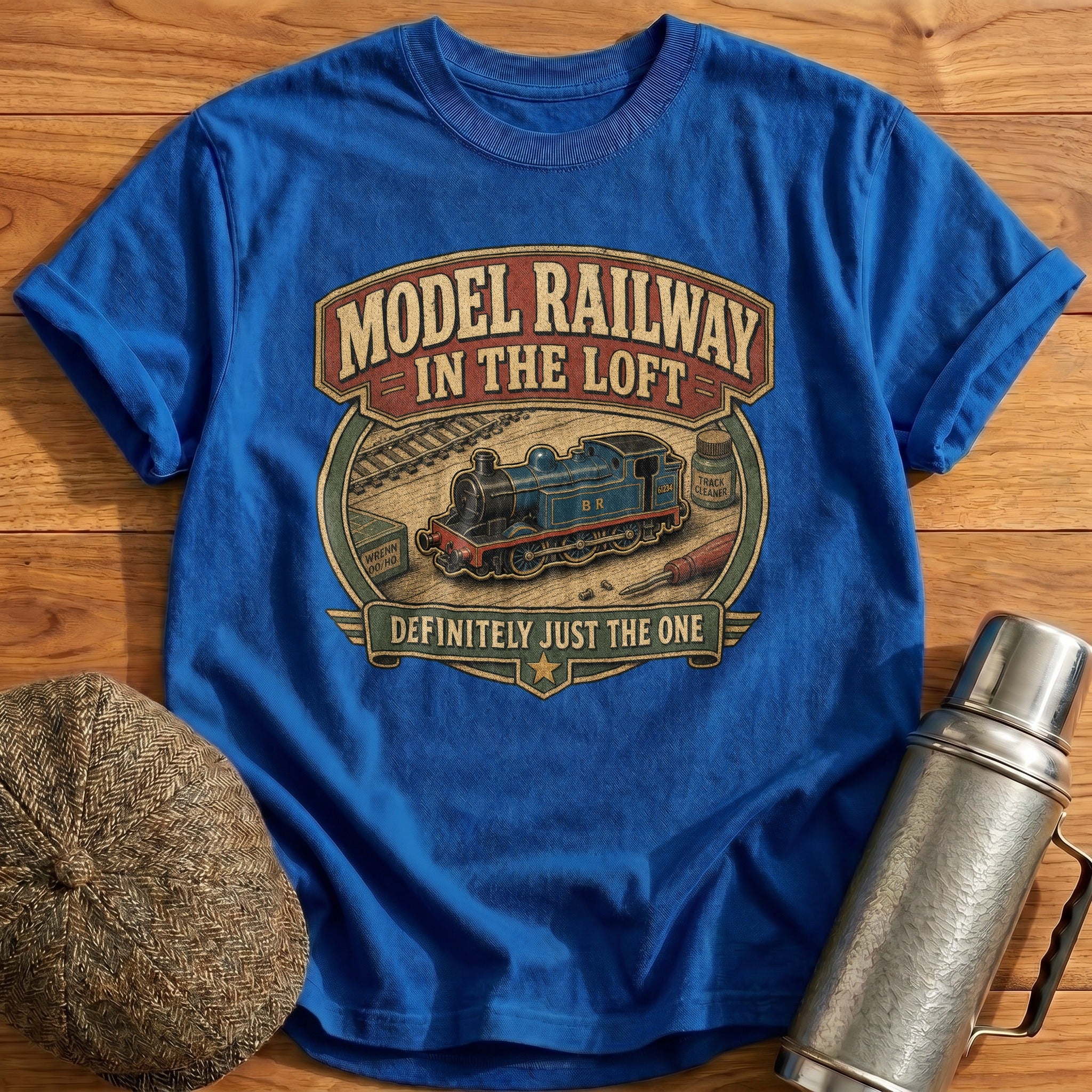Model Railway in the Loft T-Shirt - Royal