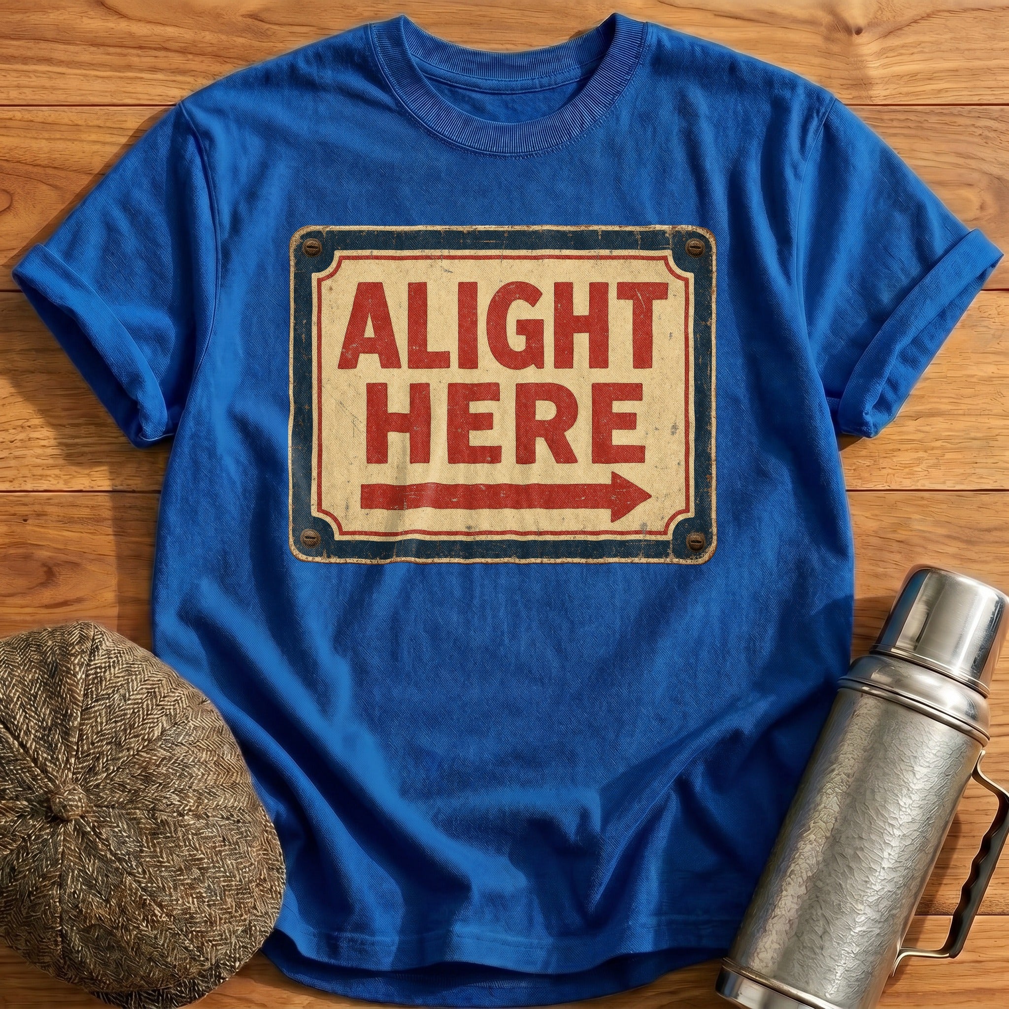 Alight Here T-Shirt - Royal