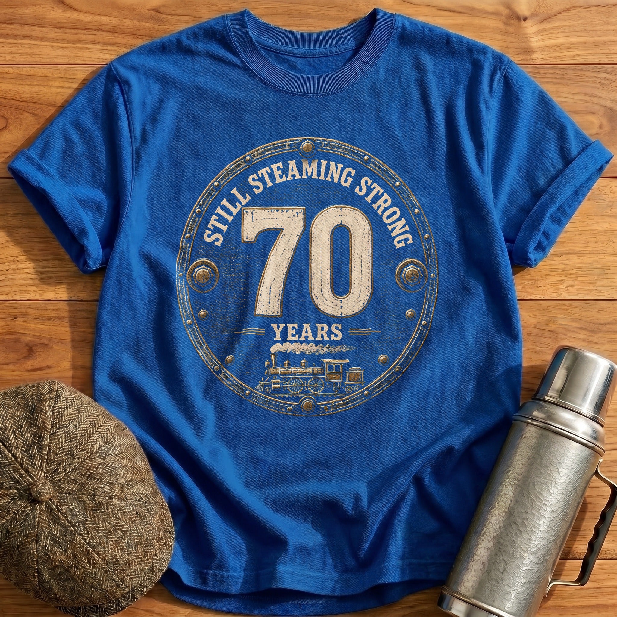 70 Still Steaming T-Shirt - Royal