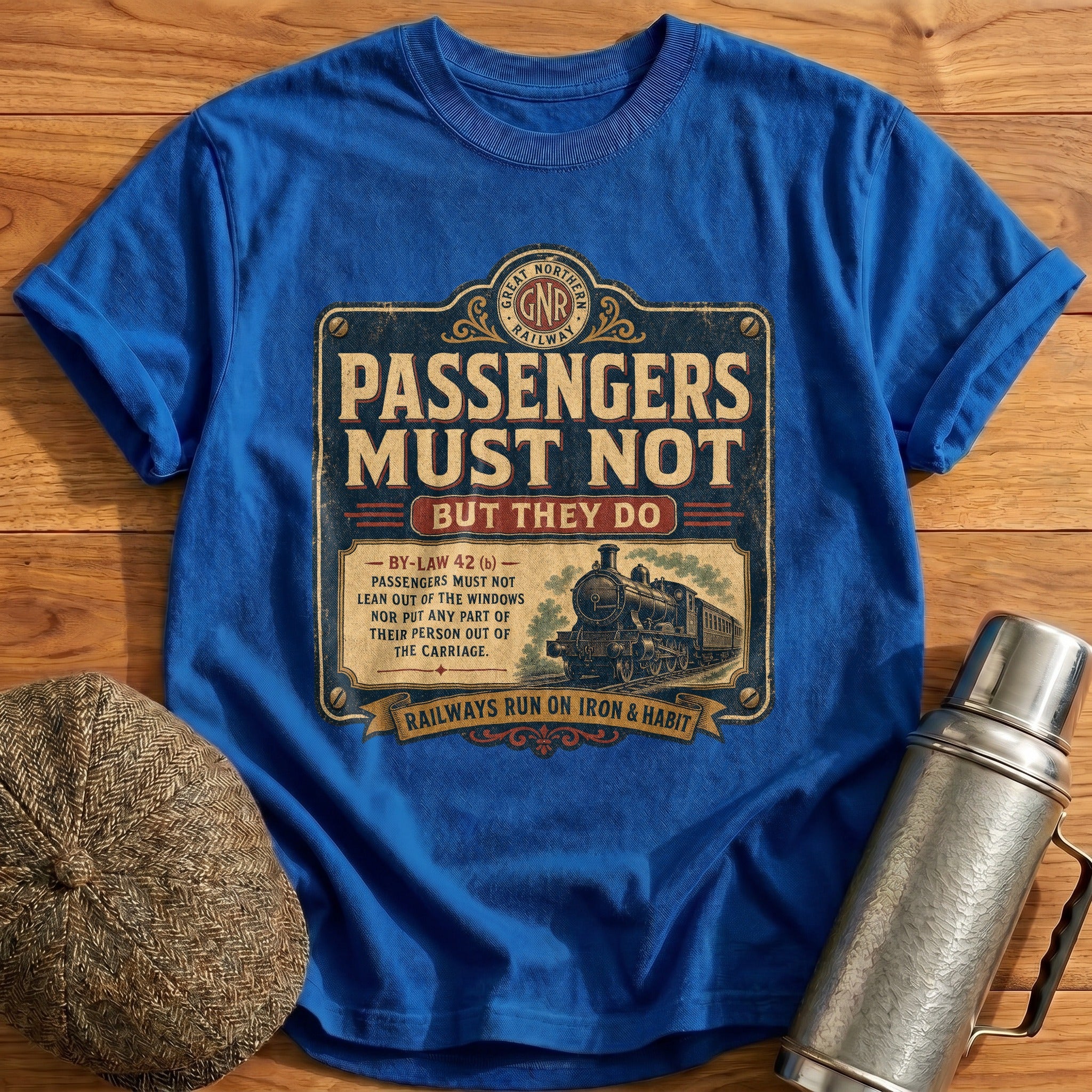 Passengers Must not T-Shirt - Royal