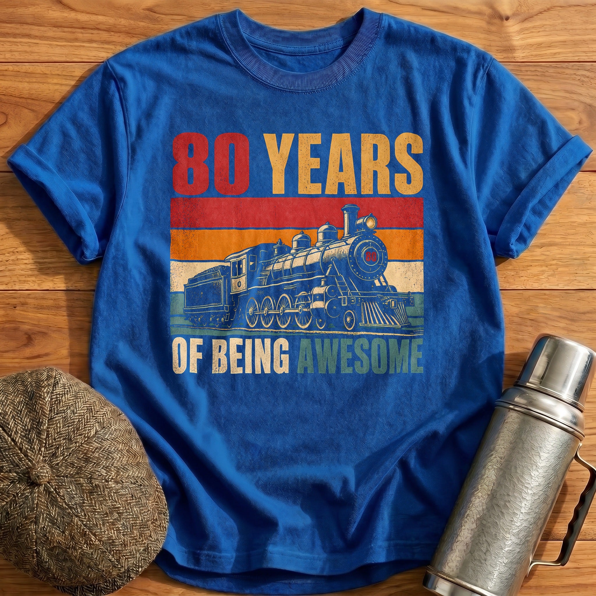 80 Being Awesome T-Shirt - Royal