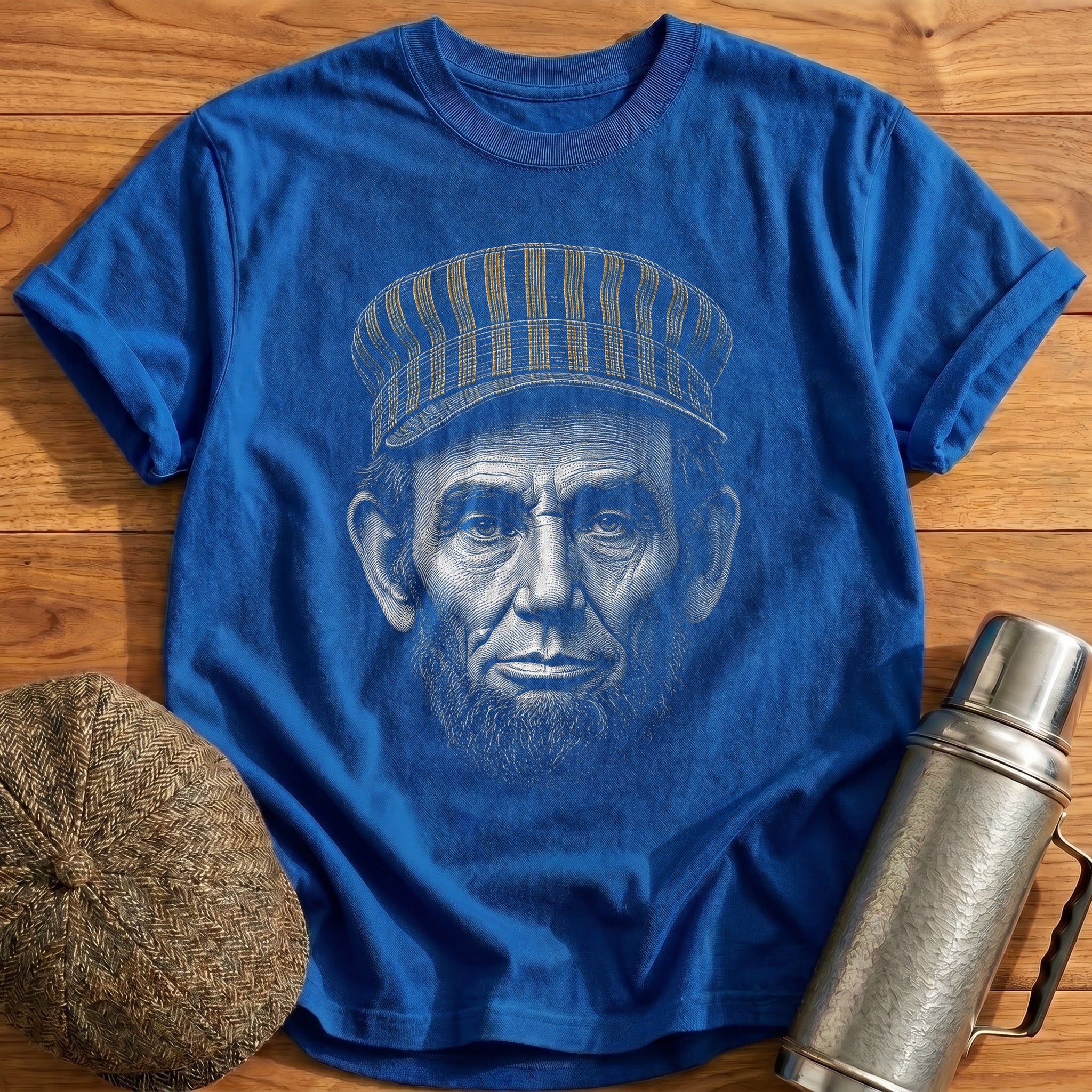 Abraham Lincoln Driver Muted Amber T-Shirt - Royal