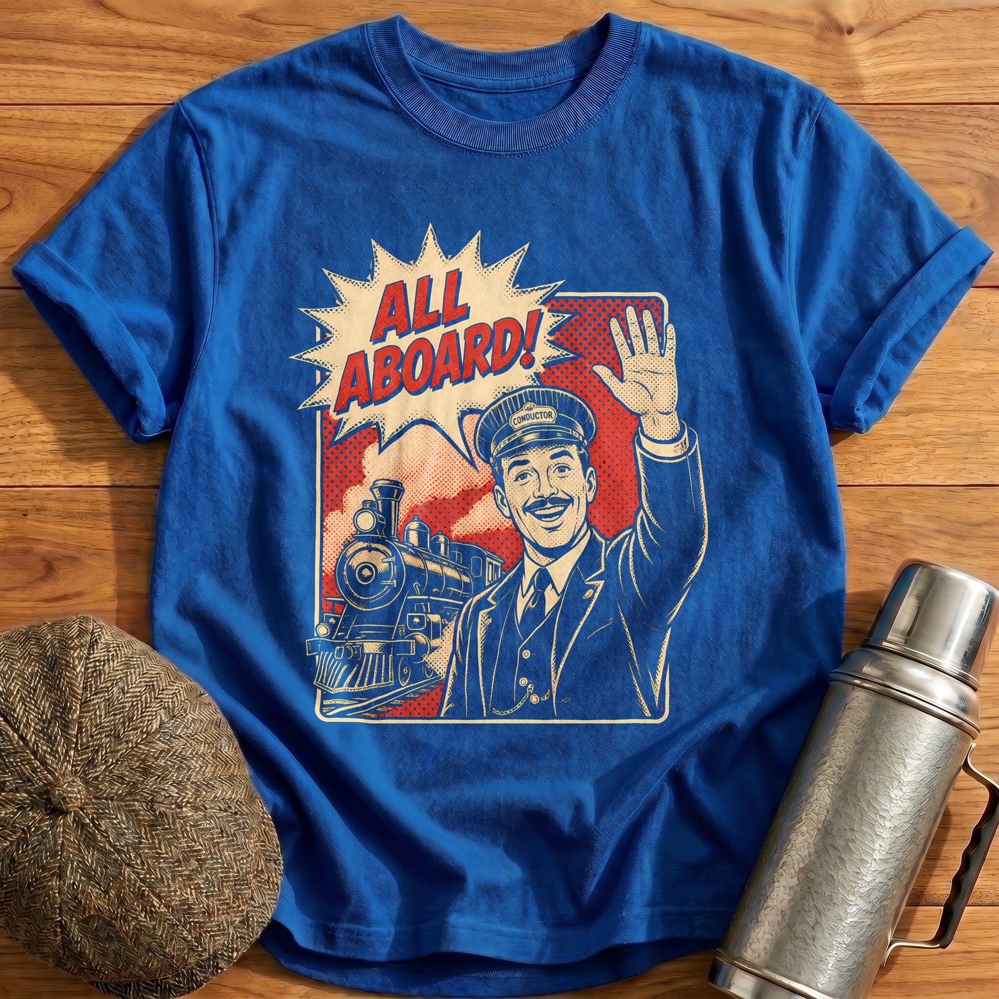 All Aboard Captain T-Shirt - Royal
